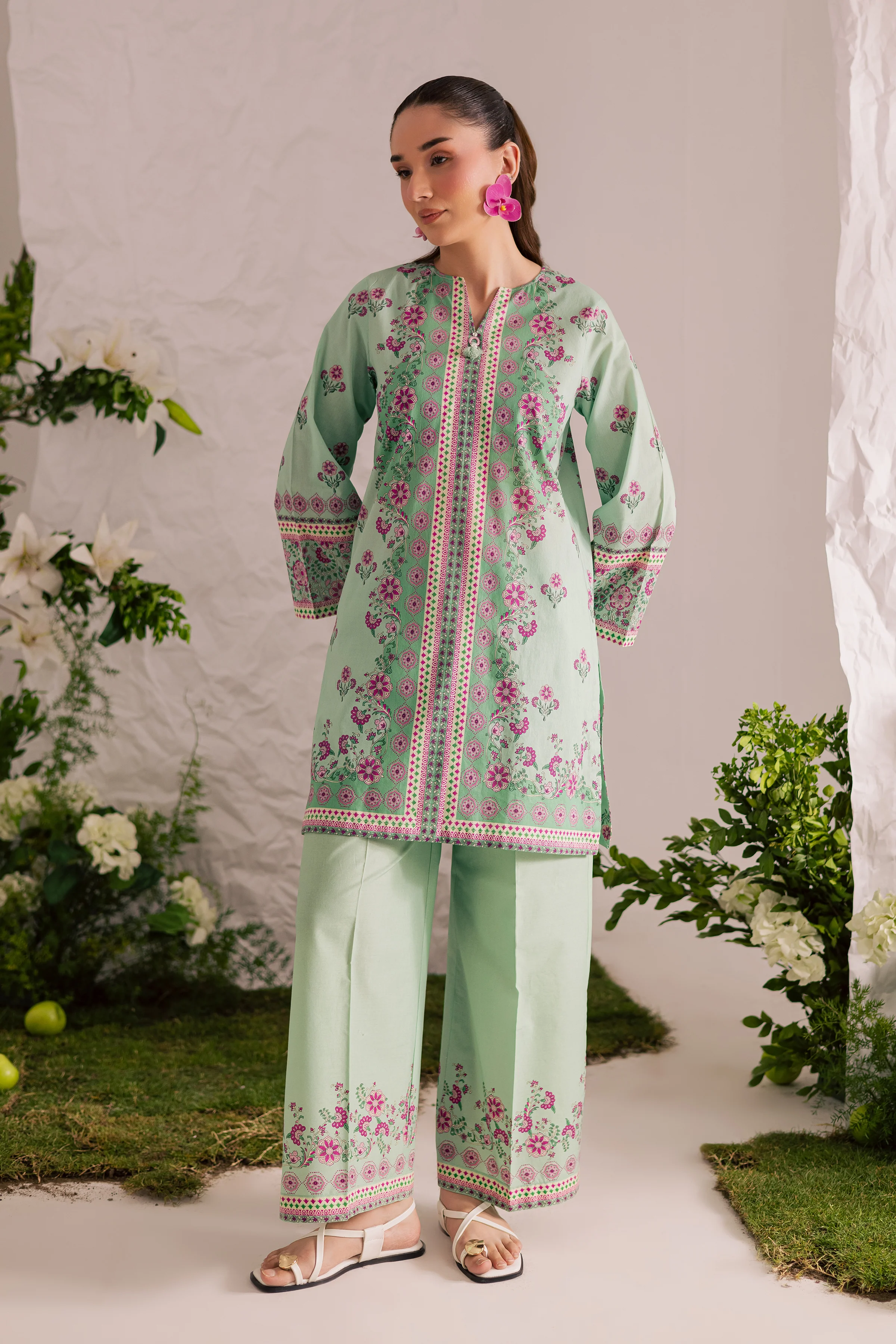 Helen 2Pc - Printed Lawn Dress - Image 5