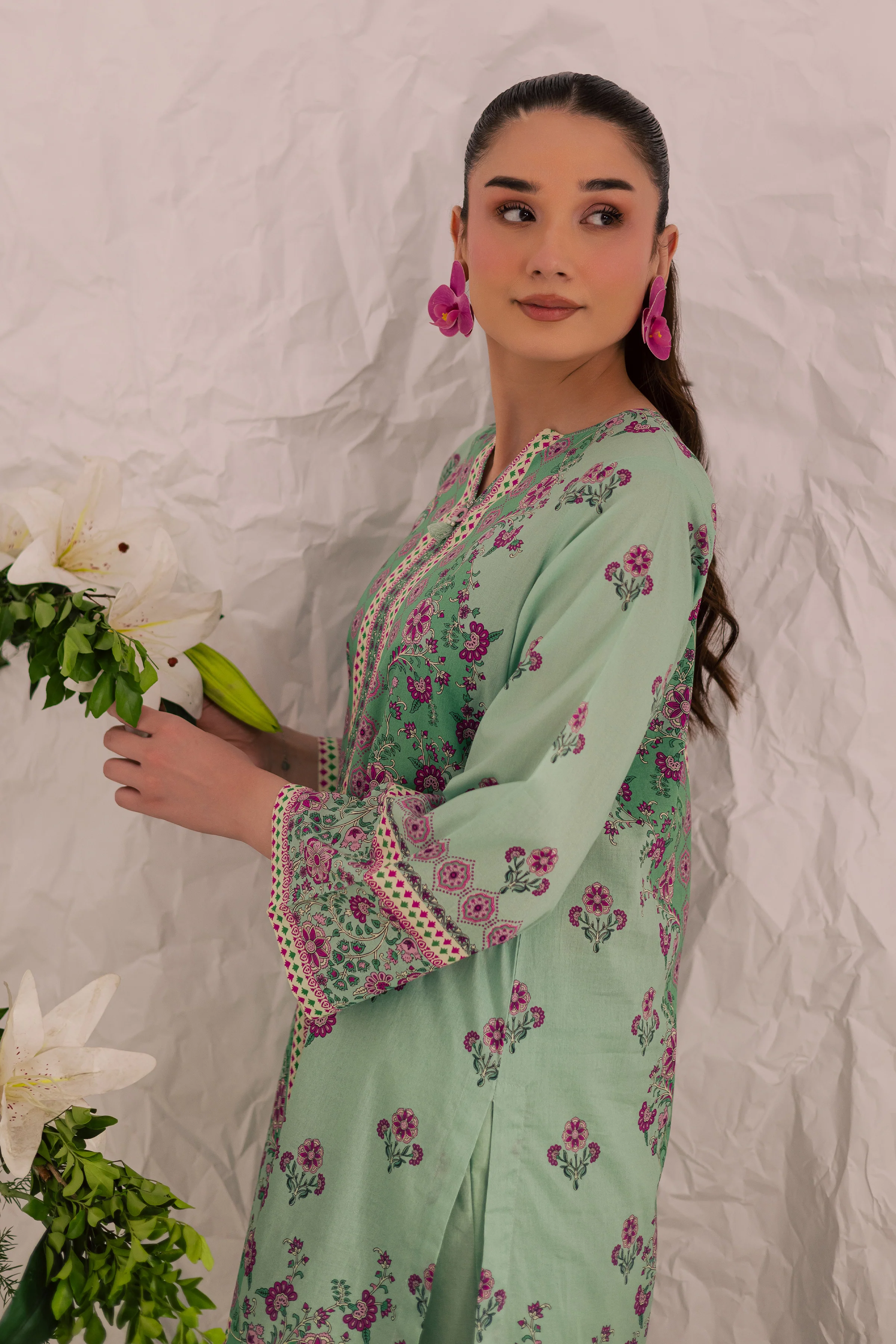 Helen 2Pc - Printed Lawn Dress - Image 6