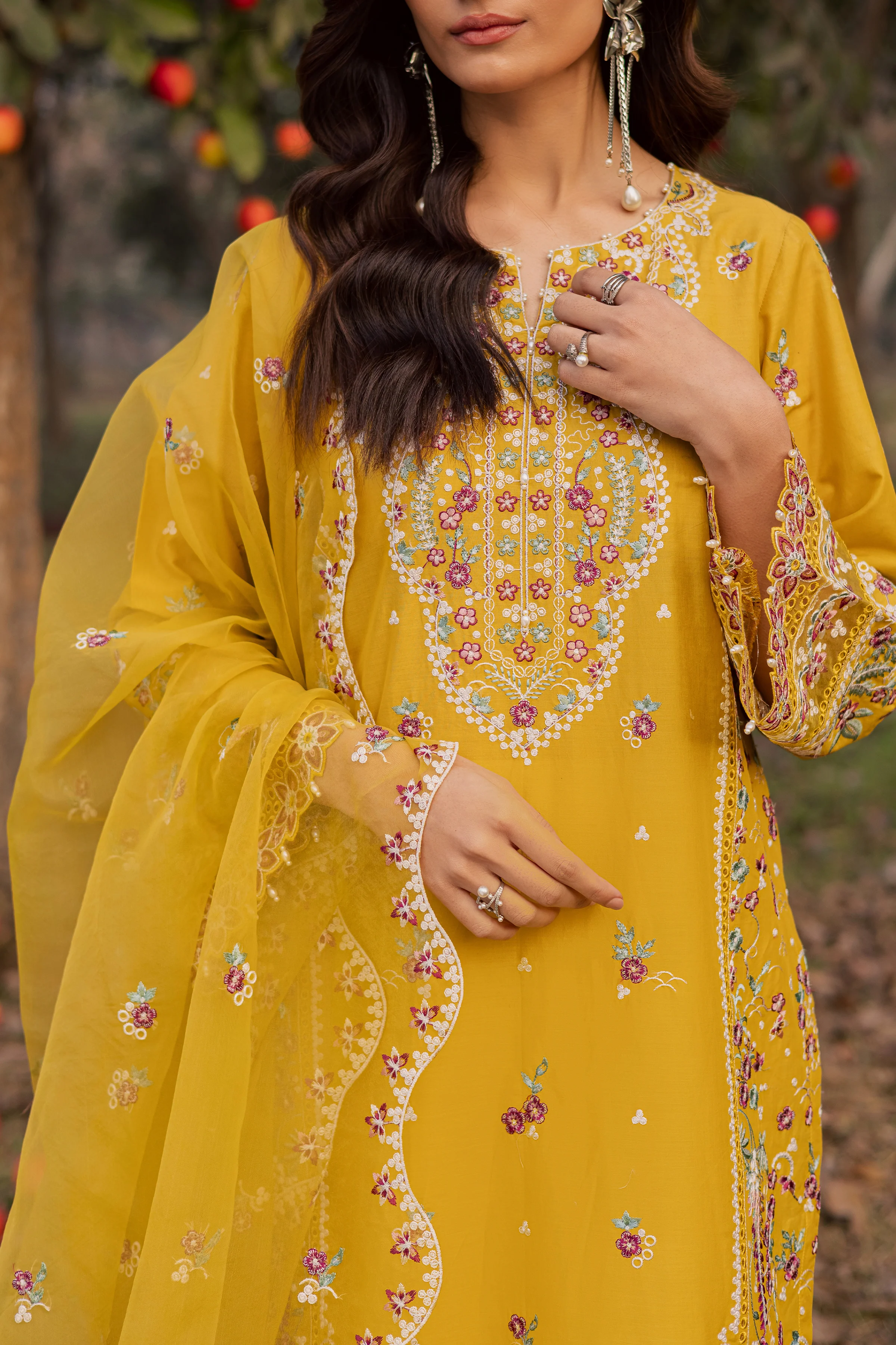 Horizon 3Pc - Festive Embroidered Lawn - Image 7