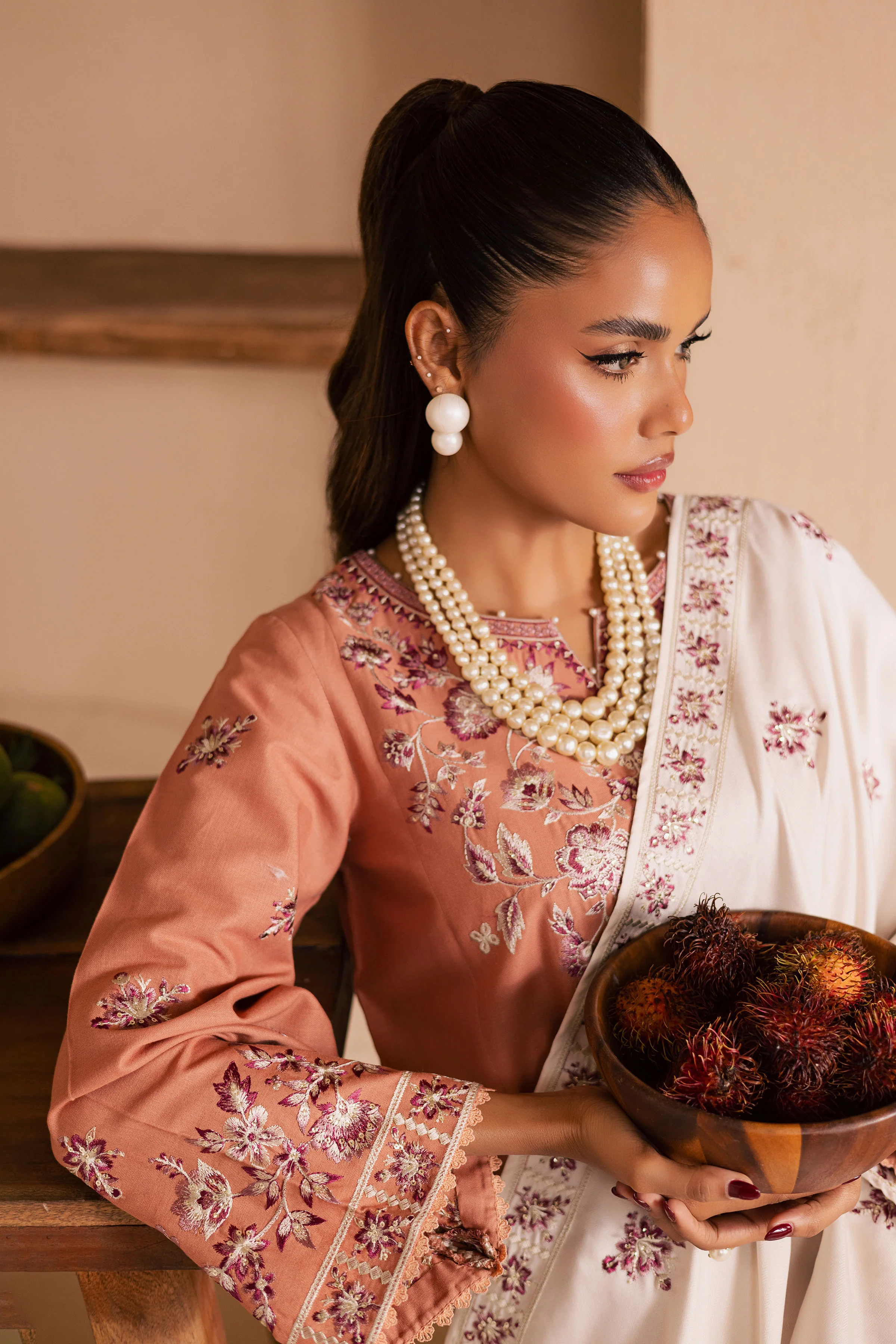 Hunter 3Pc - Embroidered Khaddar Dress - Image 2