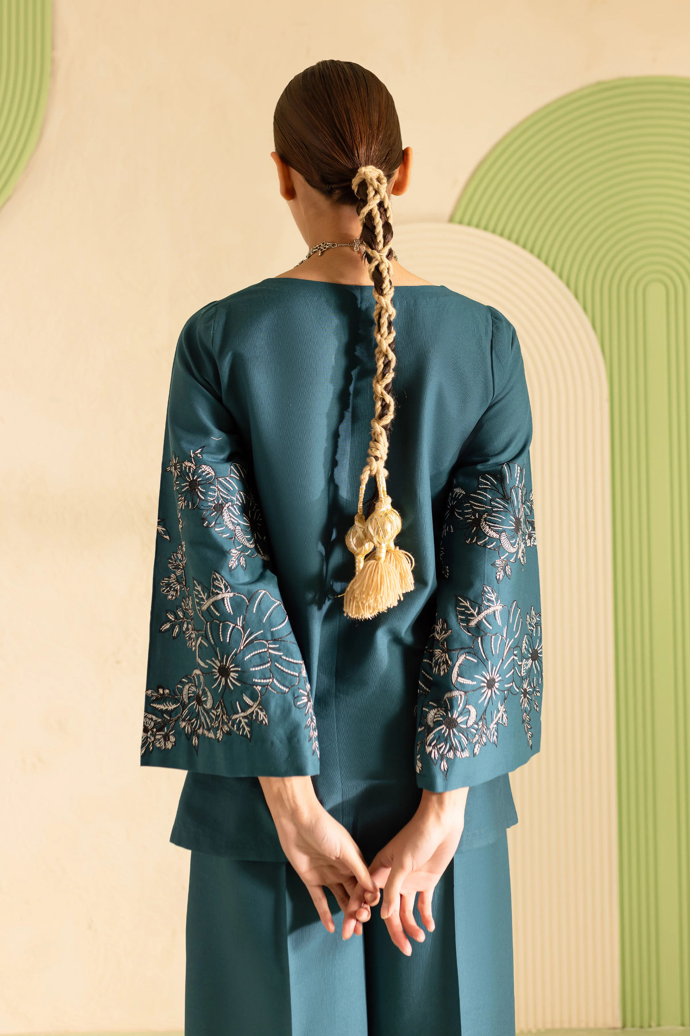 Hyelin 2Pc - Embroidered Khaddar Dress - Image 7