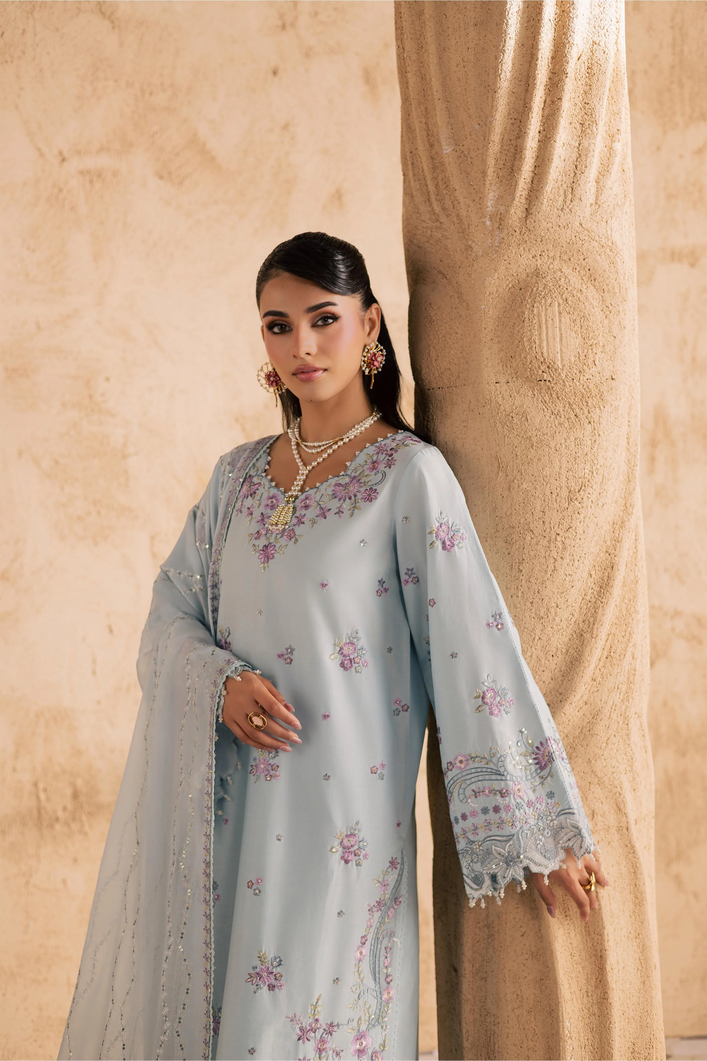 Ice 3Pc - Embroidered Festive Pret - Image 5