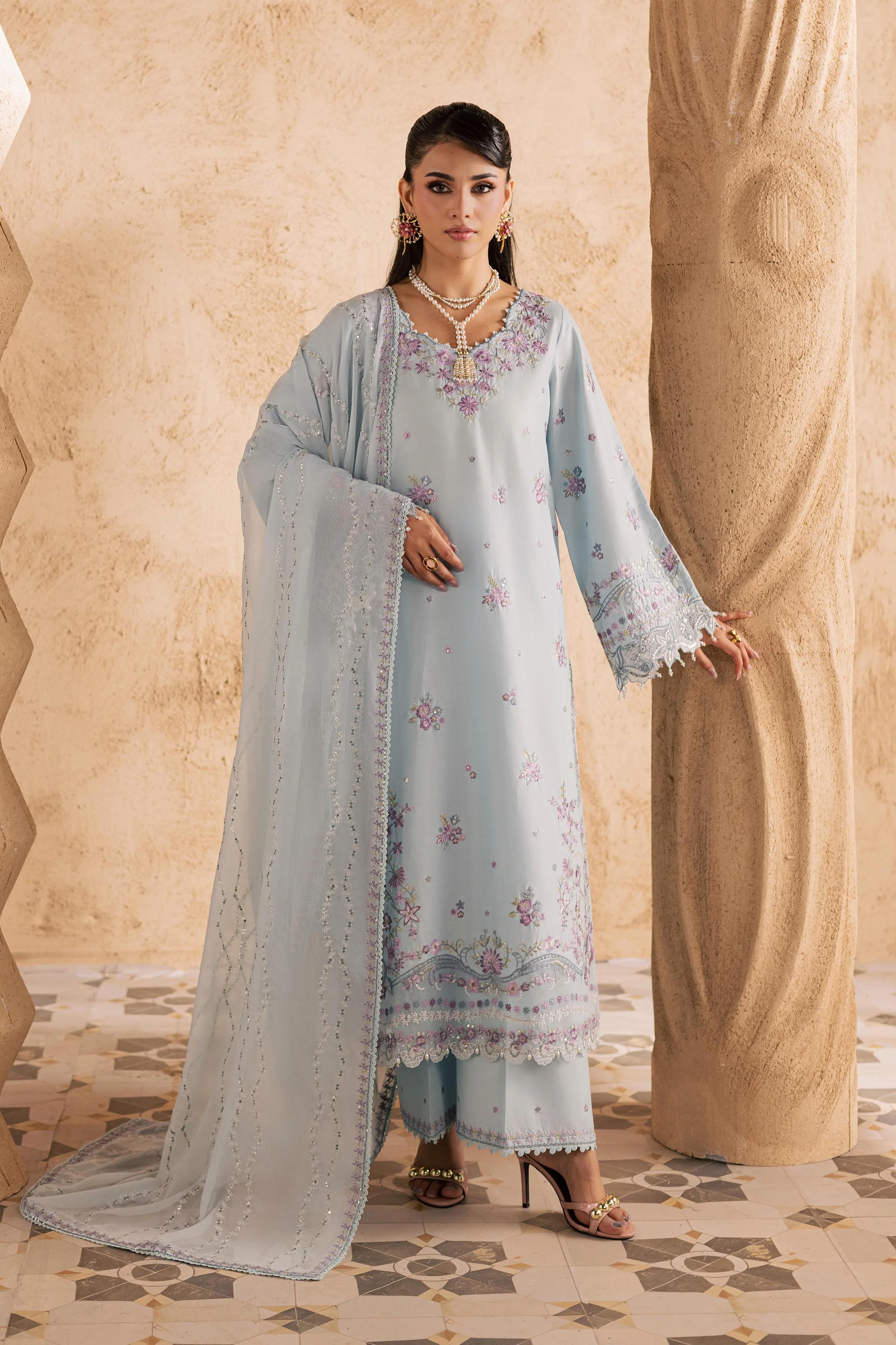 Ice 3Pc - Embroidered Festive Pret - Image 6