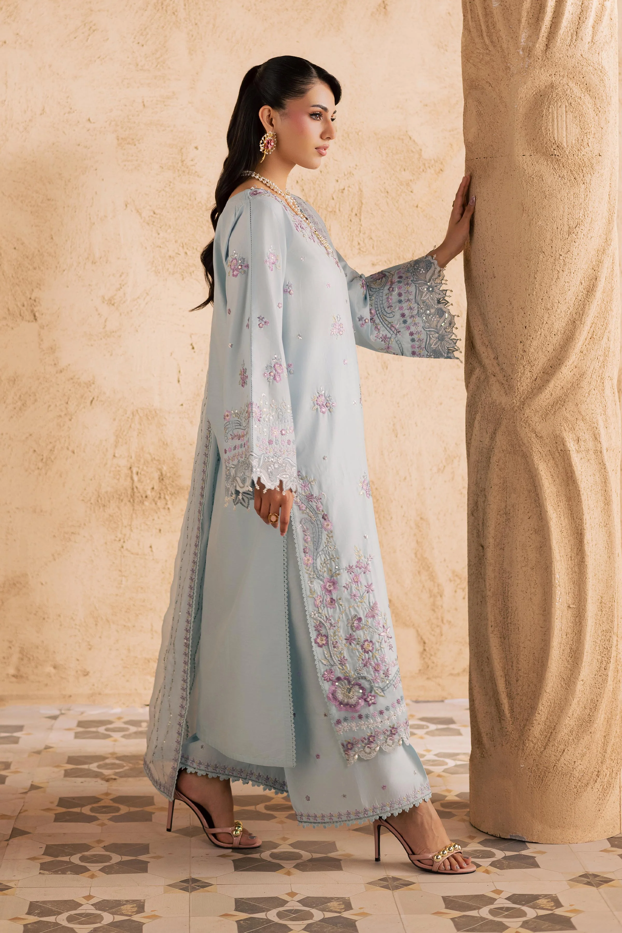 Ice 3Pc - Embroidered Festive Pret - Image 7