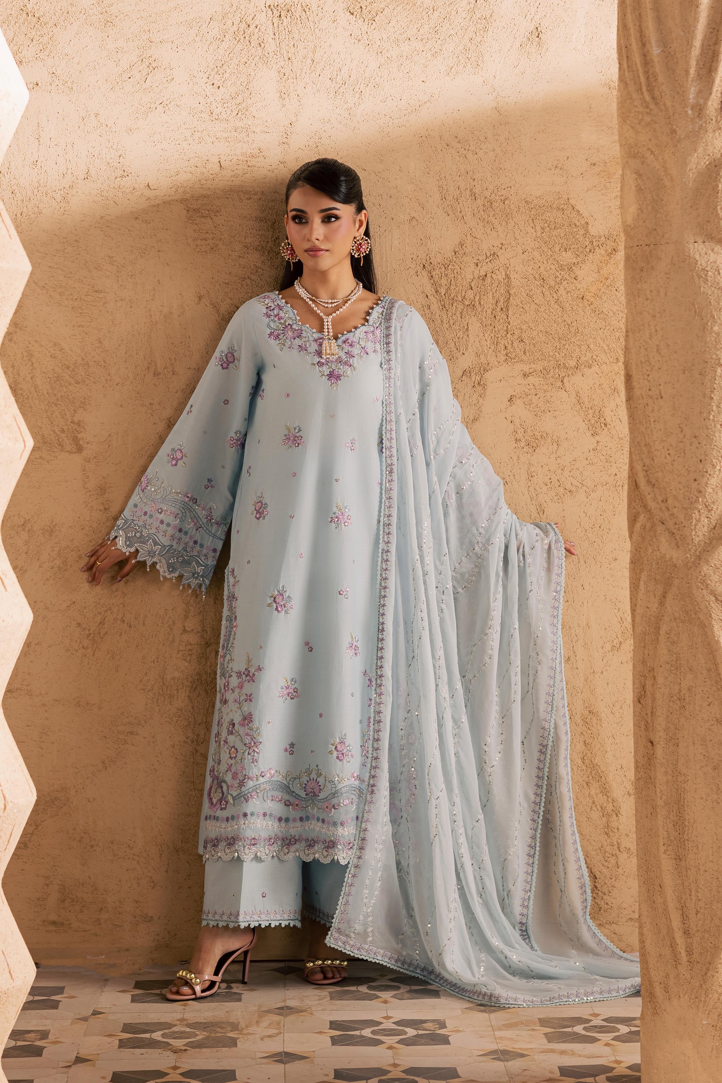 Ice 3Pc - Embroidered Festive Pret - Image 8