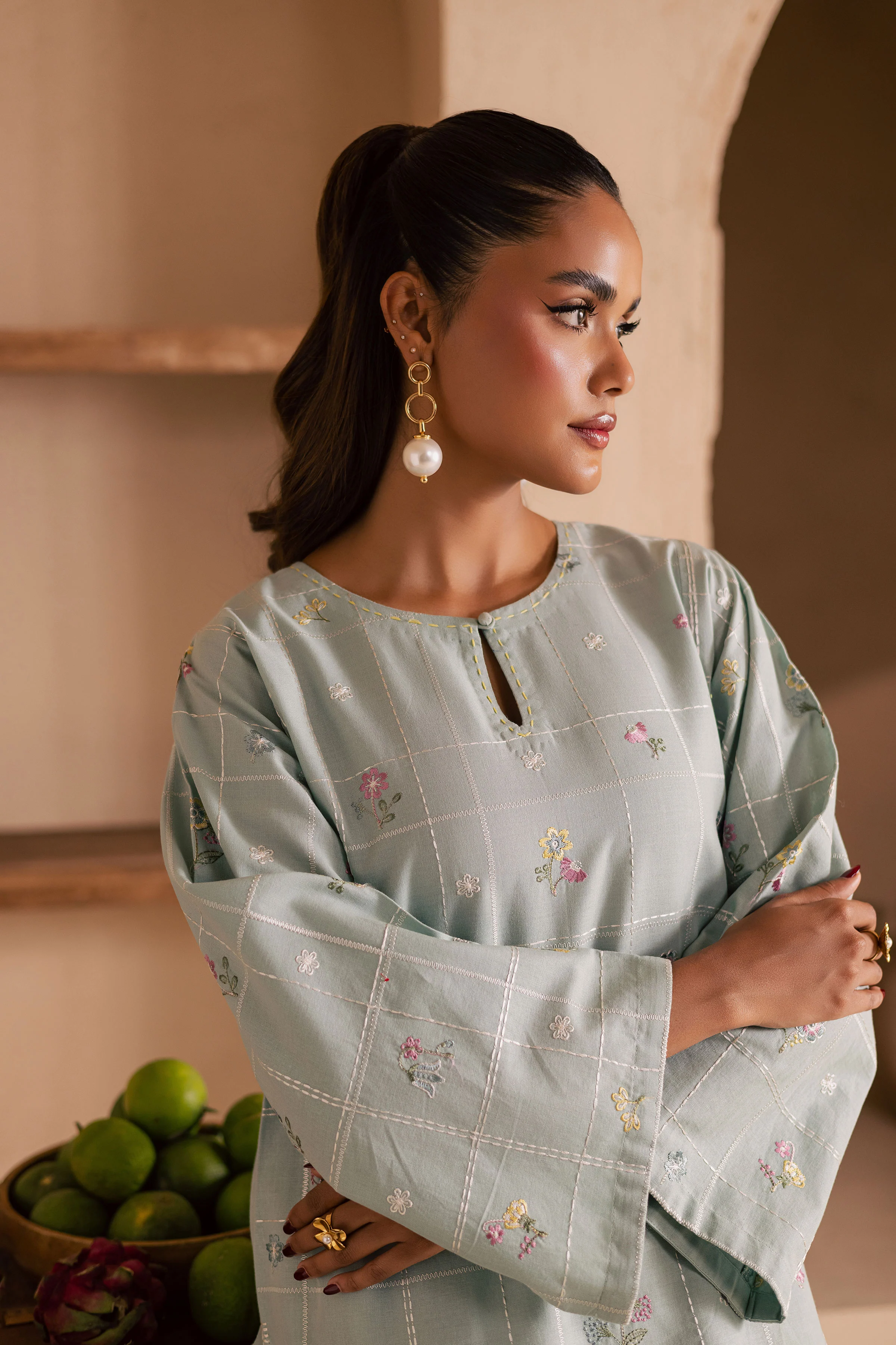 Ice Snow 2Pc - Embroidered Khaddar Dress - Image 3