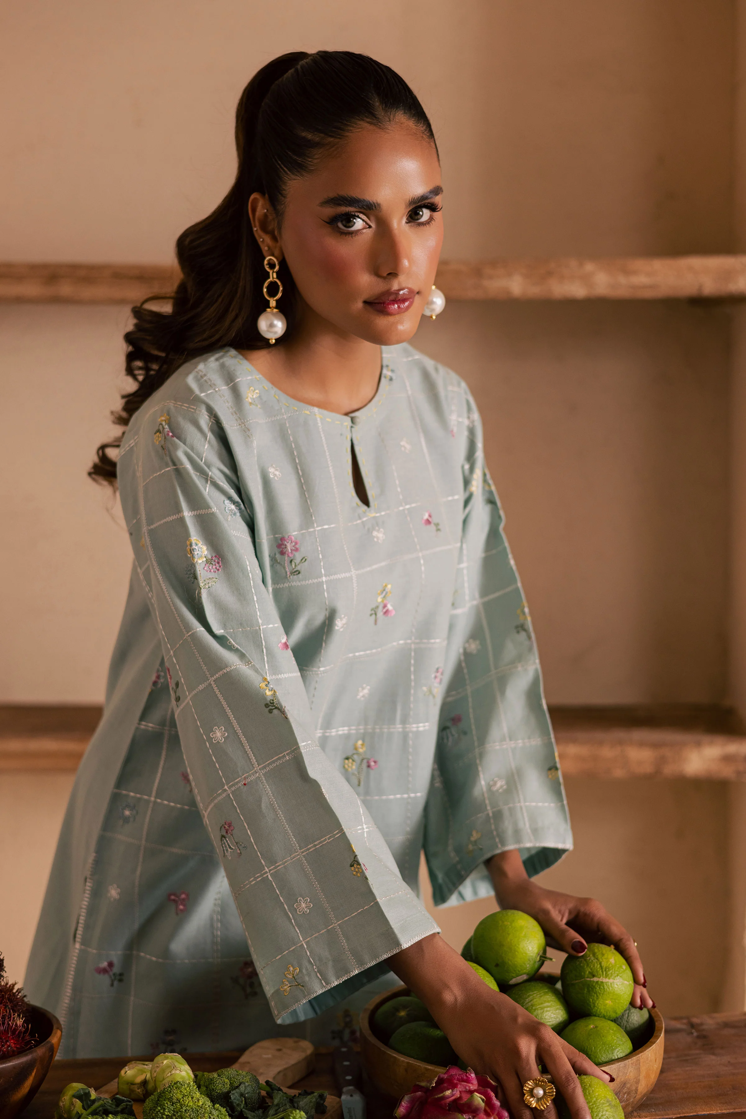 Ice Snow 2Pc - Embroidered Khaddar Dress - Image 5