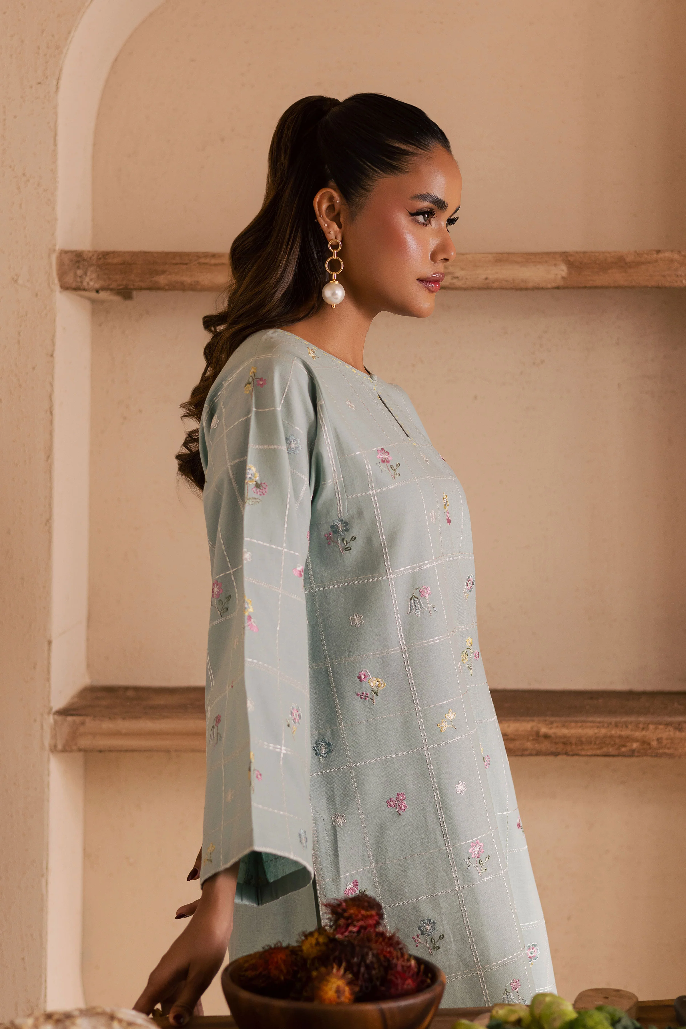Ice Snow 2Pc - Embroidered Khaddar Dress - Image 6