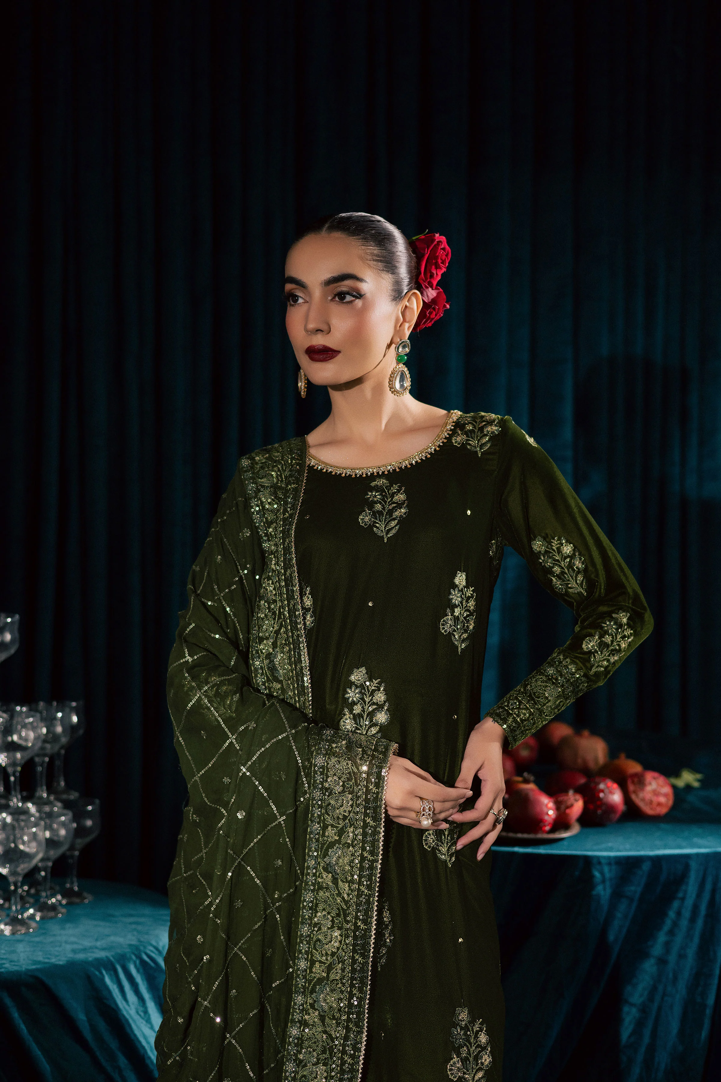 Inara 3Pc - Velvet Formal Dress - Image 12