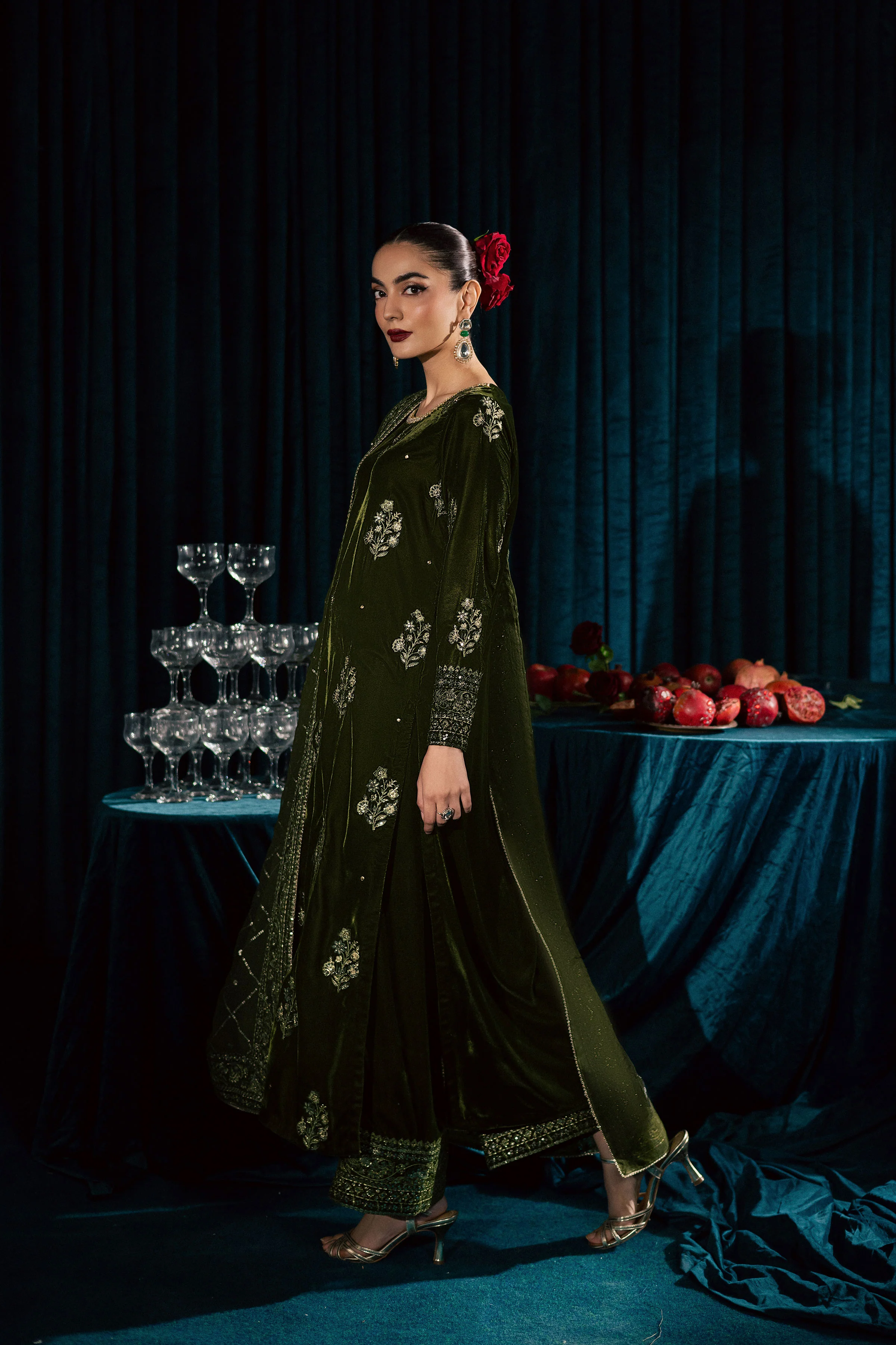 Inara 3Pc - Velvet Formal Dress - Image 3