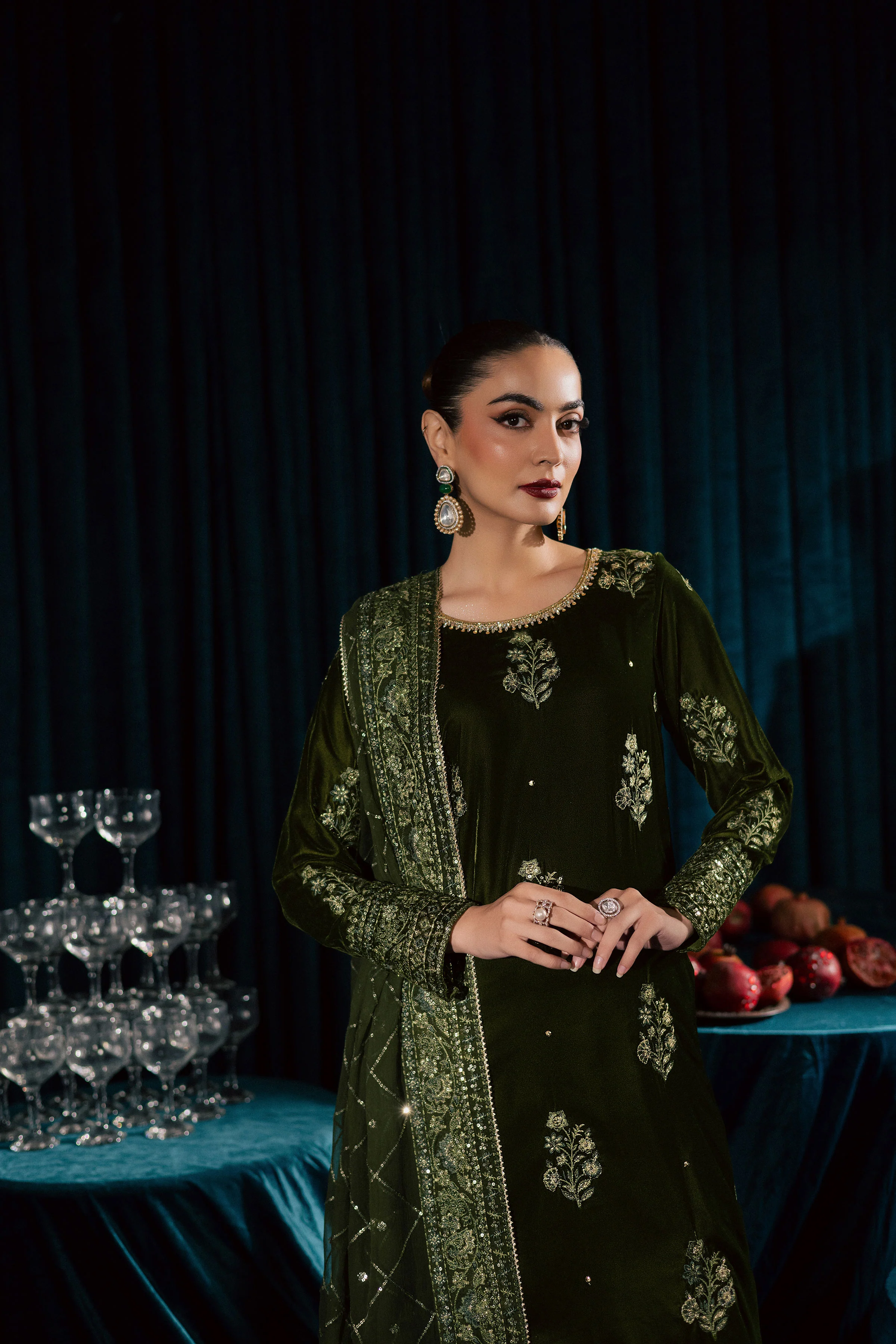 Inara 3Pc - Velvet Formal Dress - Image 5