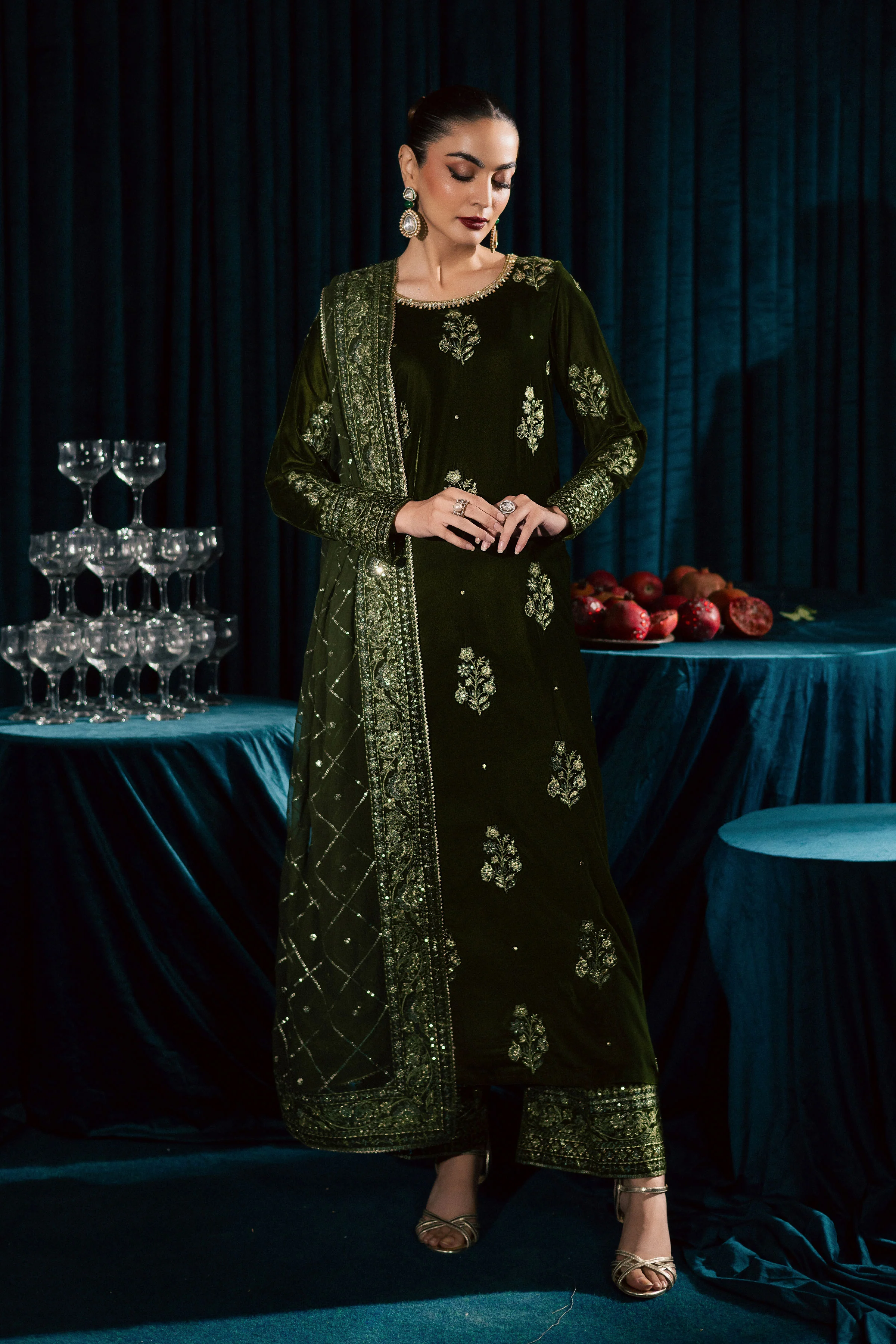 Inara 3Pc - Velvet Formal Dress - Image 6