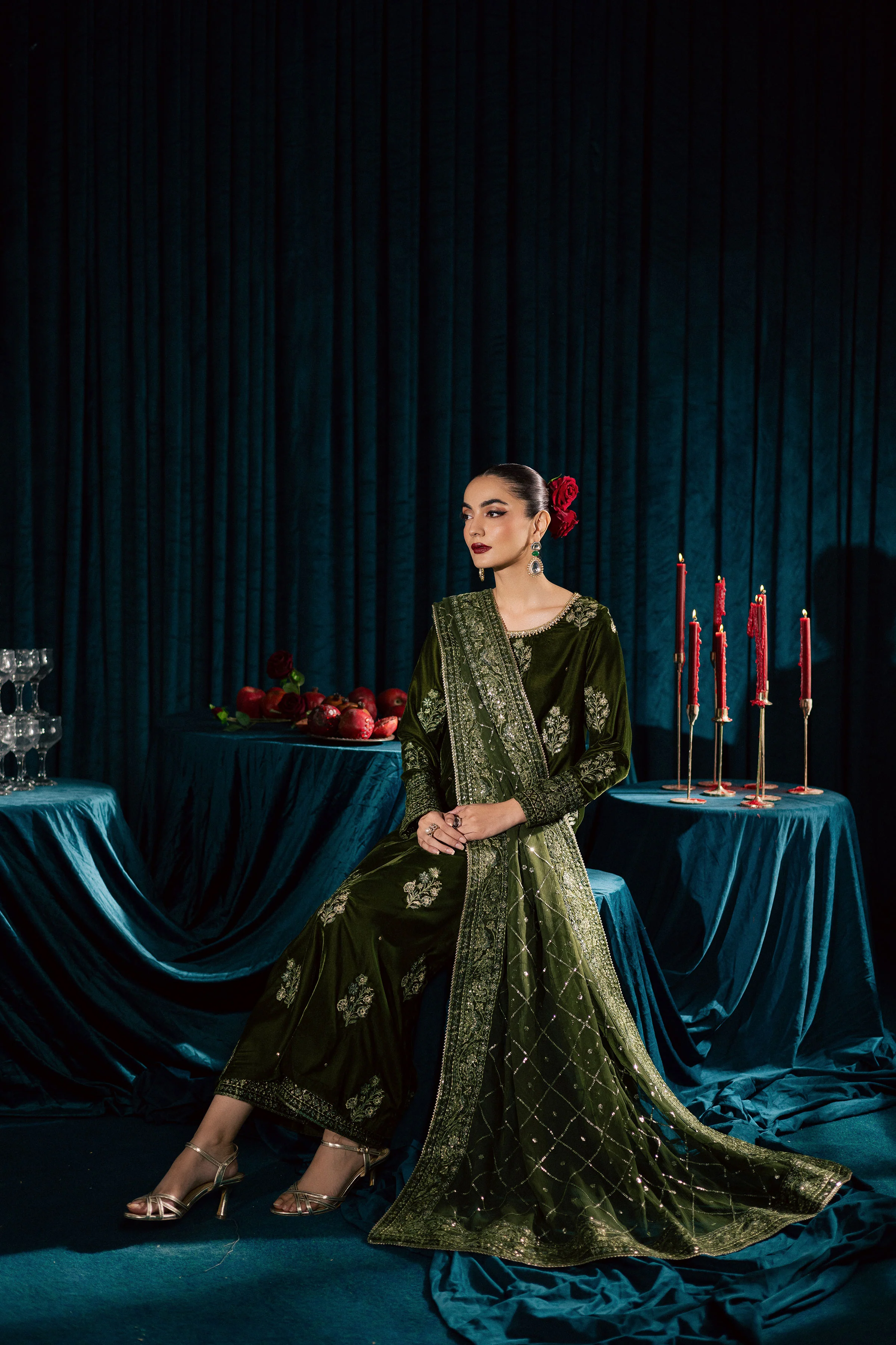 Inara 3Pc - Velvet Formal Dress - Image 8