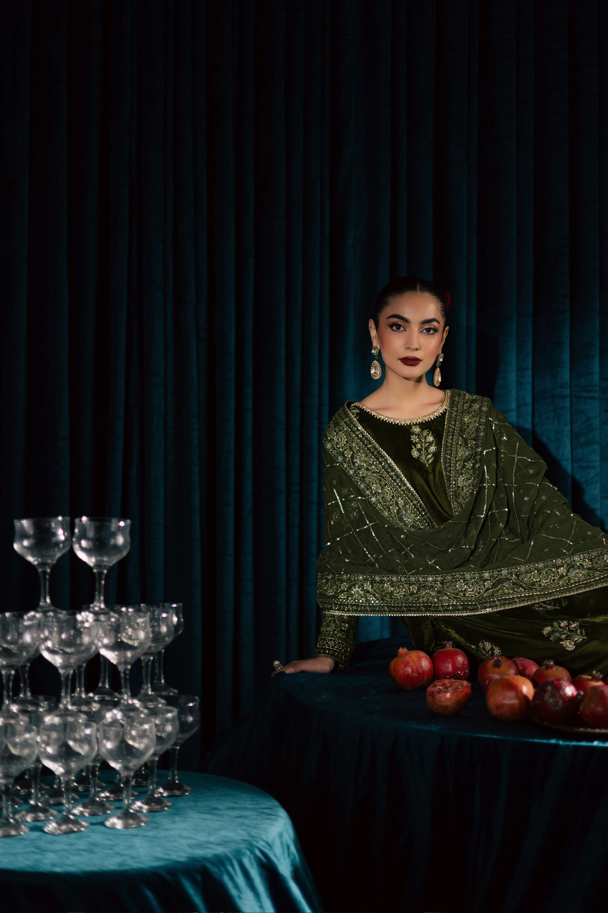 Inara 3Pc - Velvet Formal Dress - Image 9