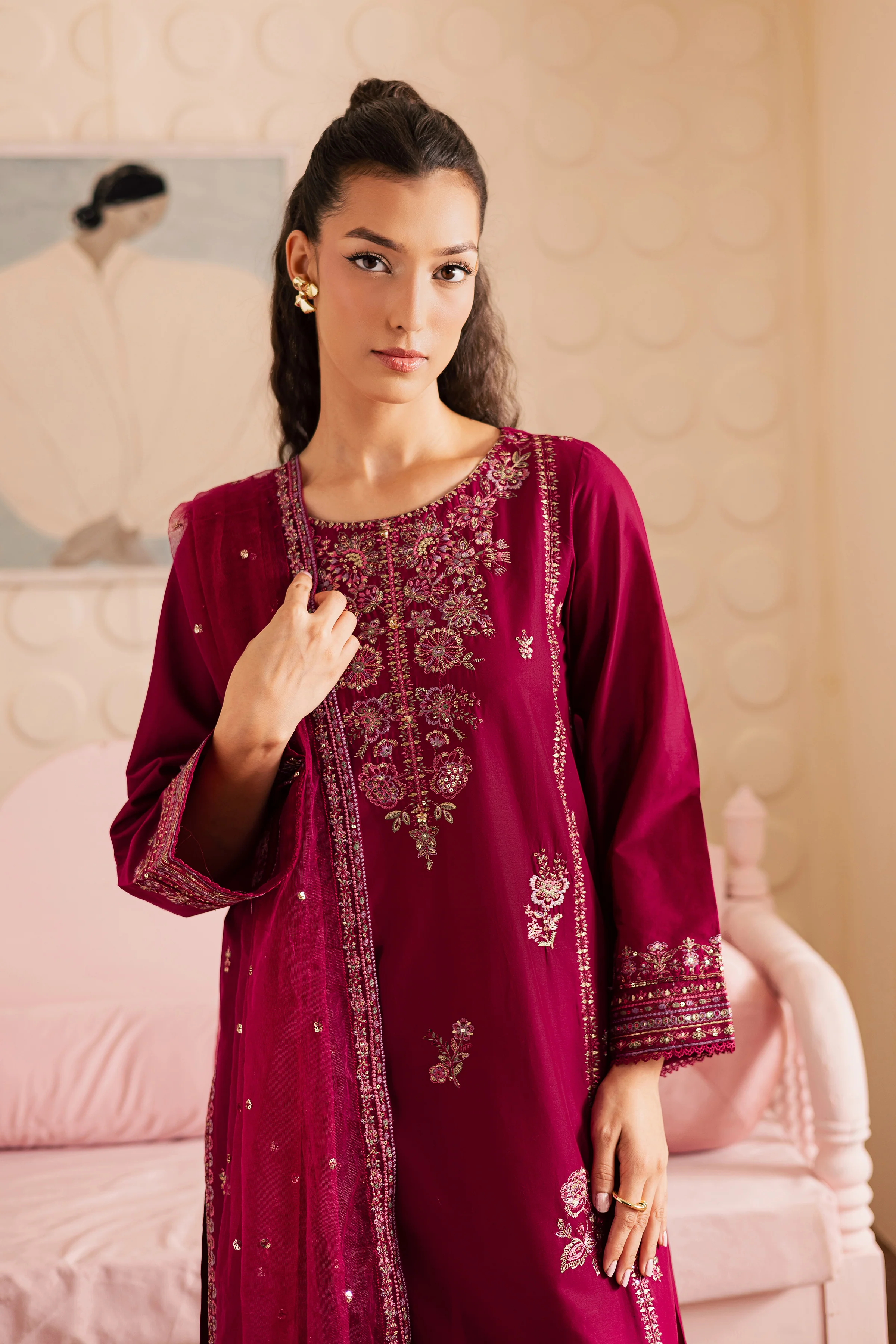 Infinix 3Pc - Embroidered Lawn Pret - Image 2