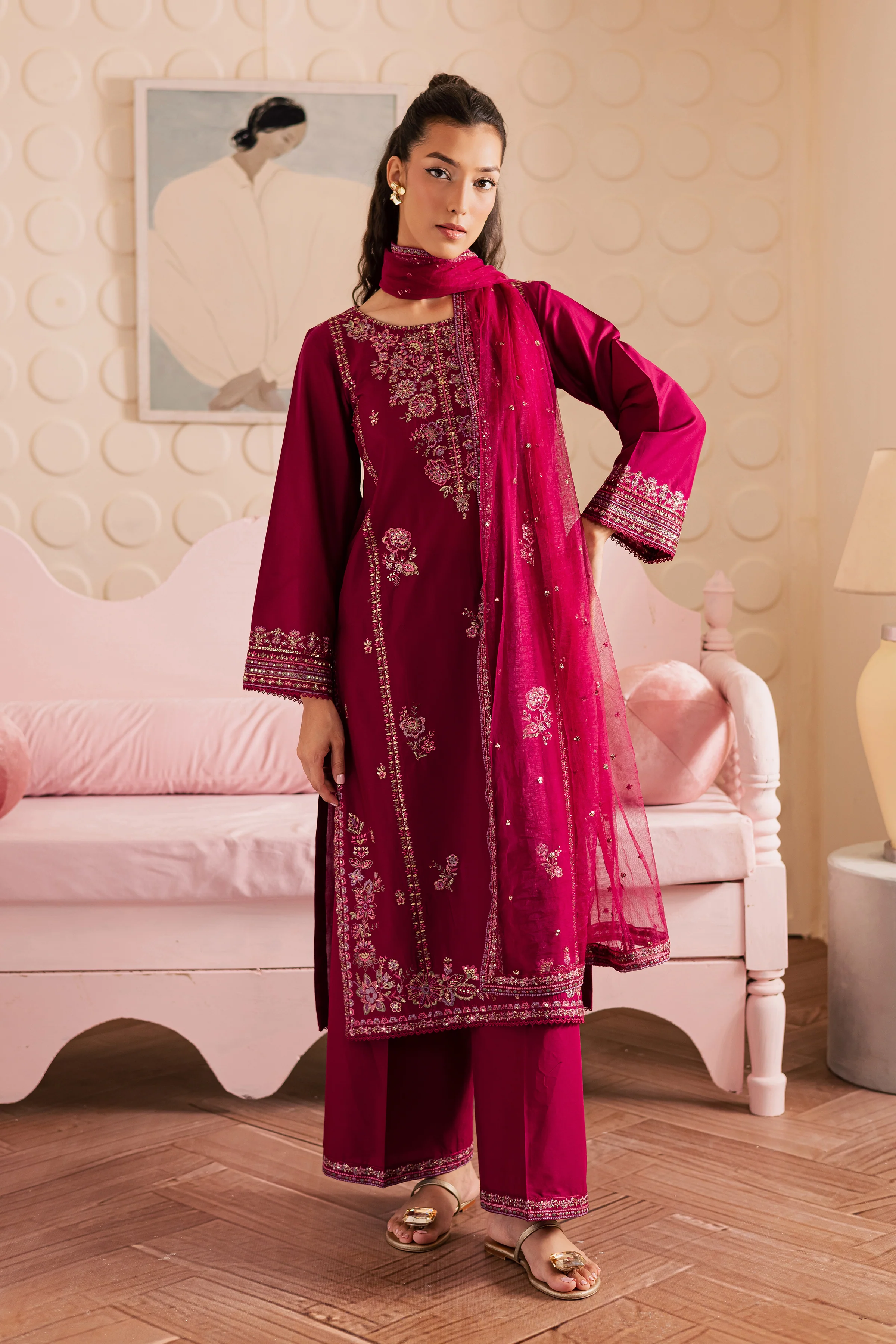 Infinix 3Pc - Embroidered Lawn Pret - Image 5