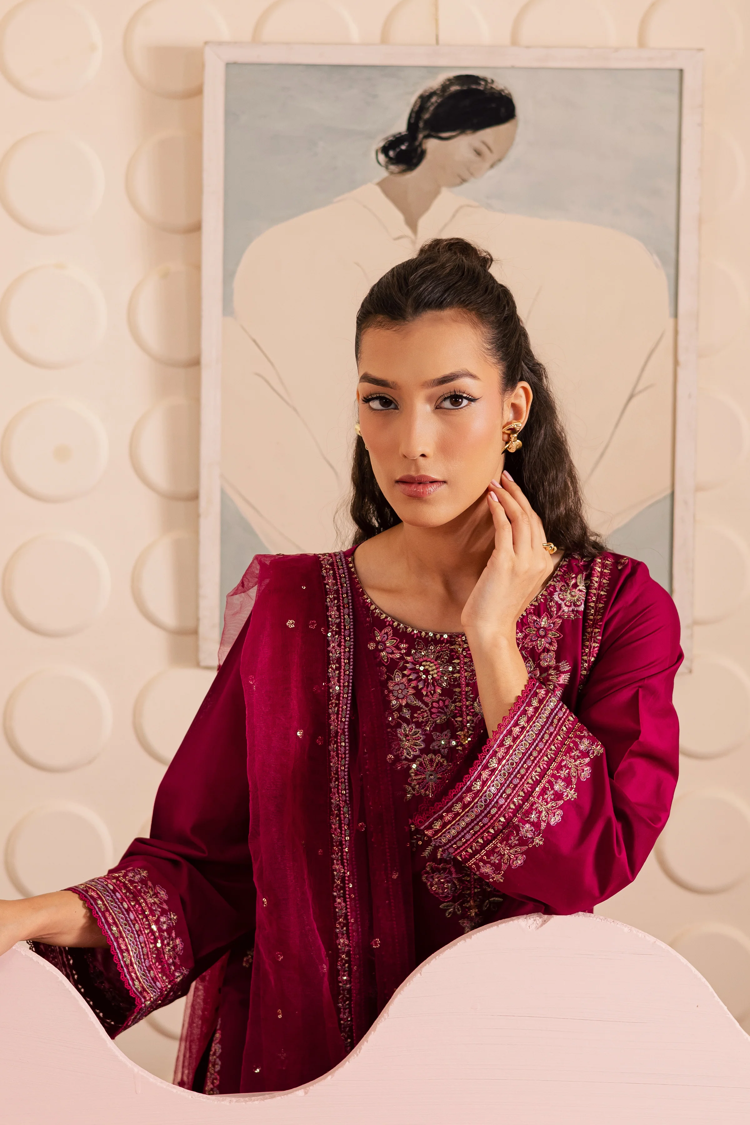 Infinix 3Pc - Embroidered Lawn Pret - Image 7