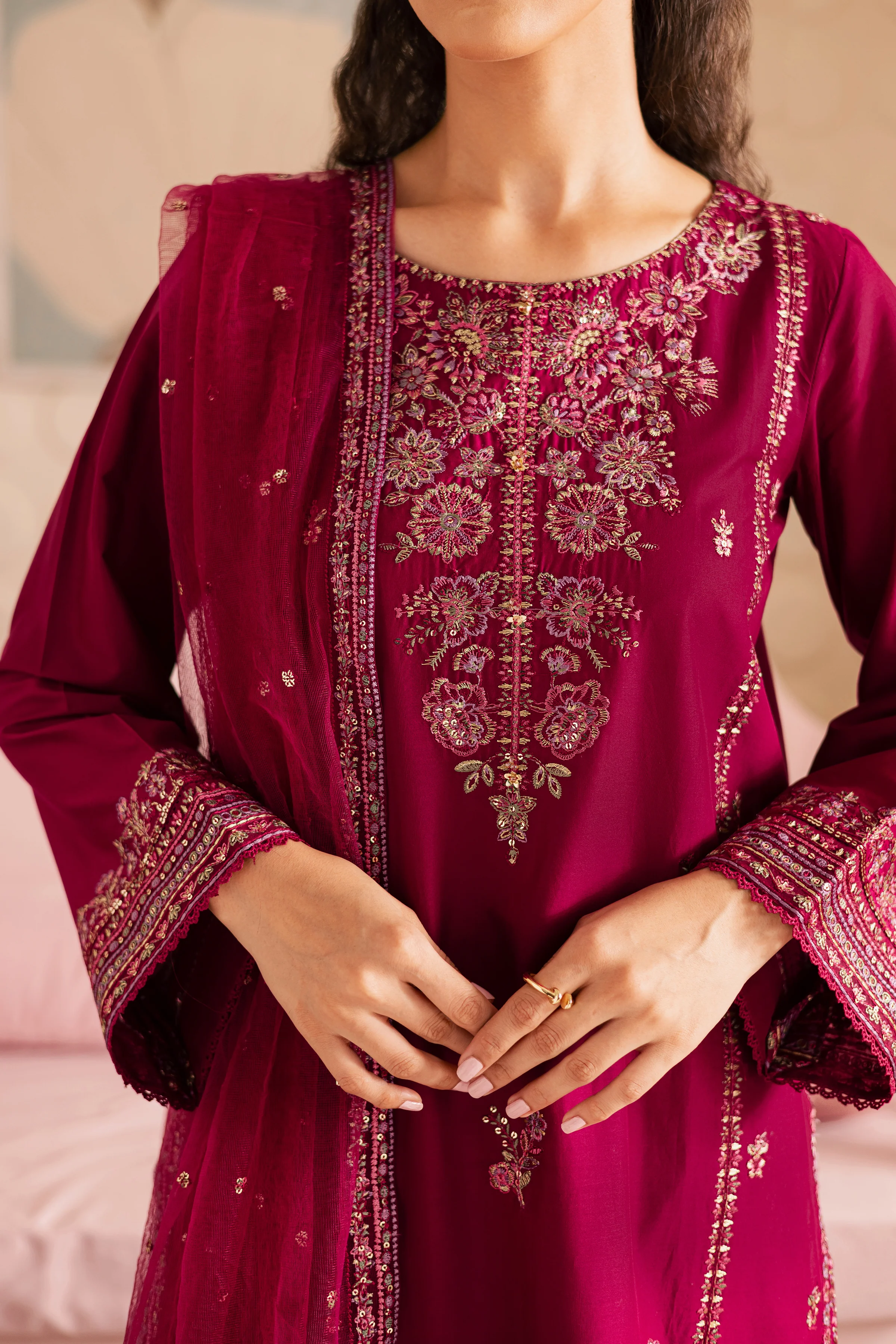 Infinix 3Pc - Embroidered Lawn Pret - Image 8