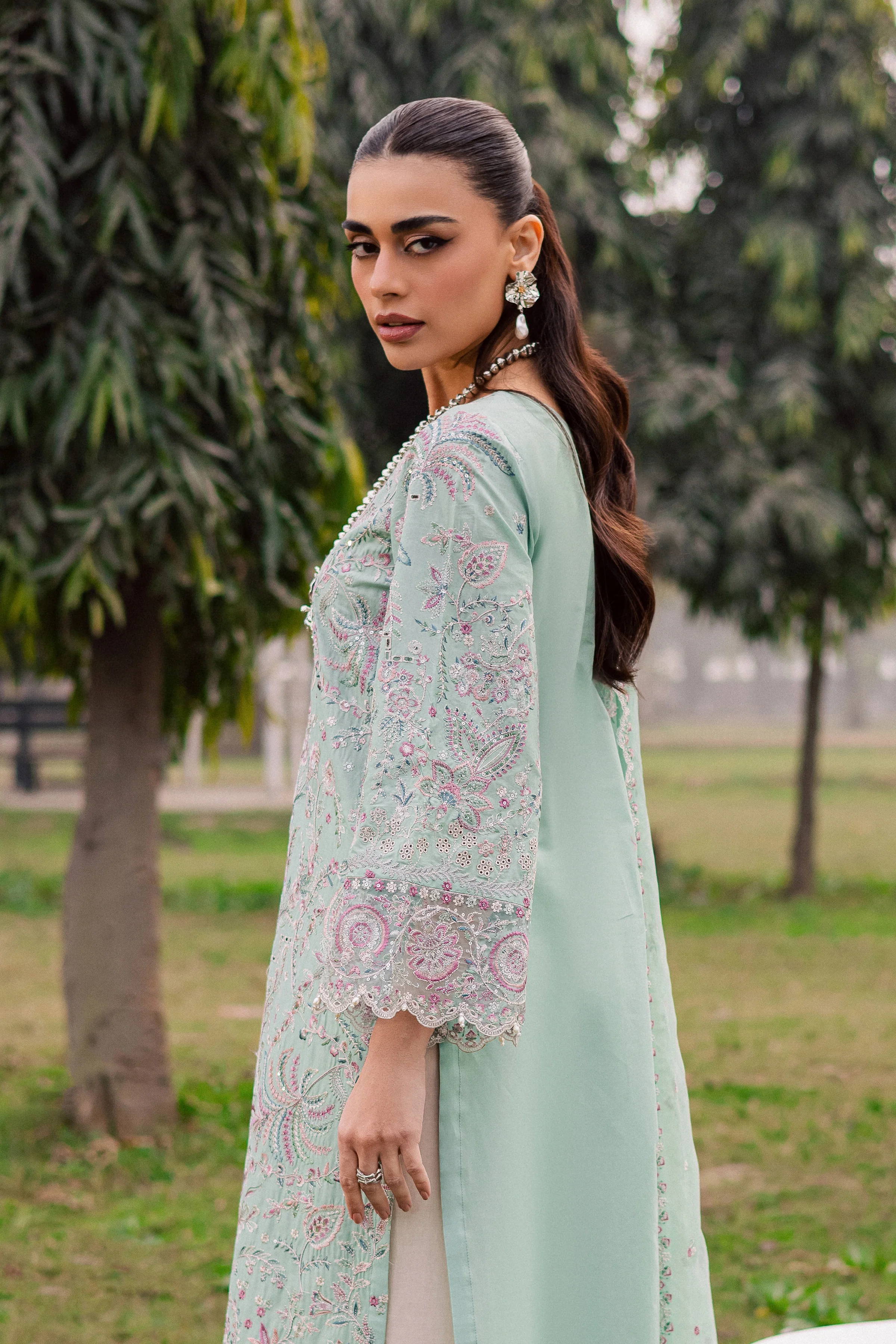 Iridule 3Pc - Festive Embroidered Lawn - Image 4