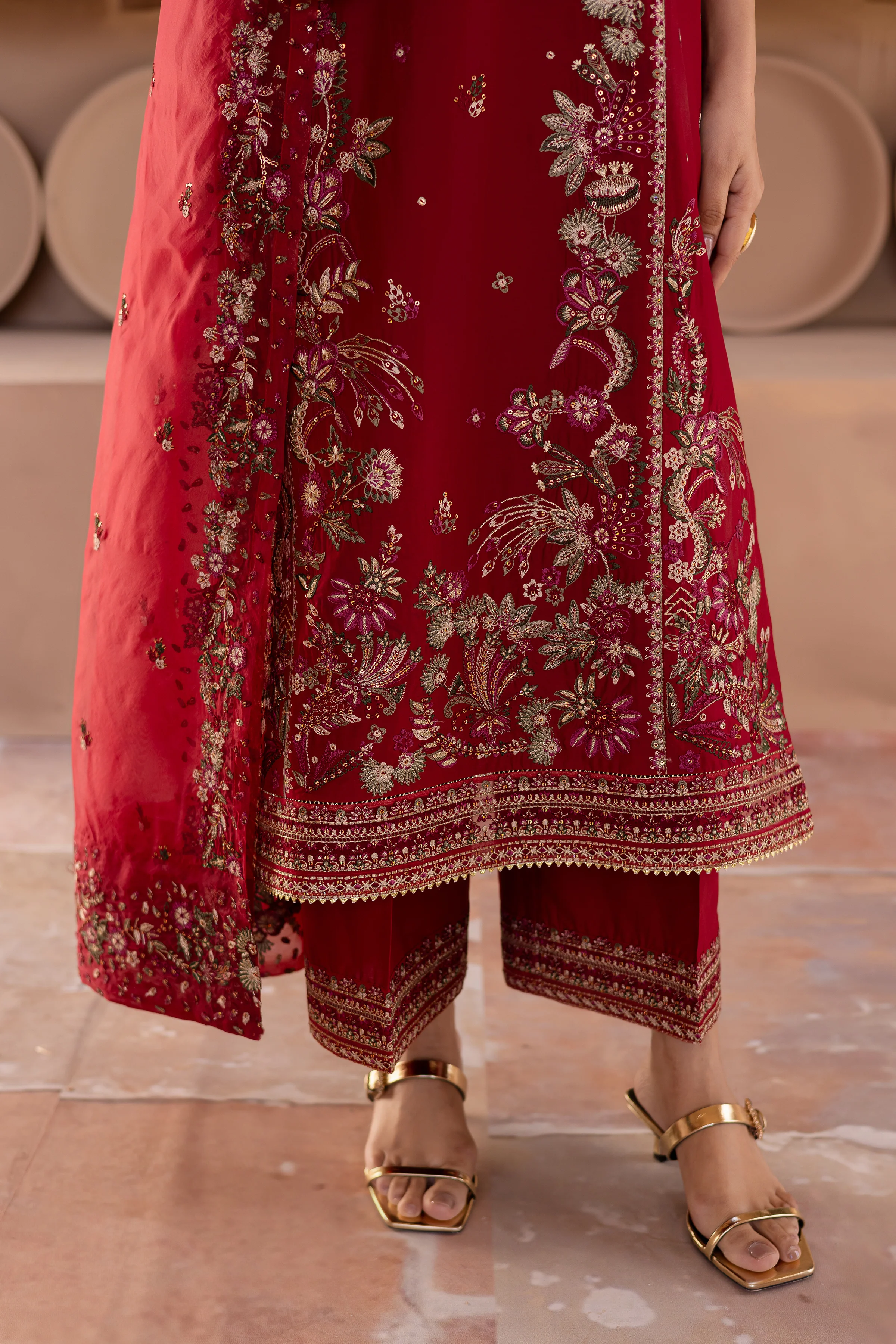 Irtaza 3Pc - Embroidered Luxe Pret - Image 7
