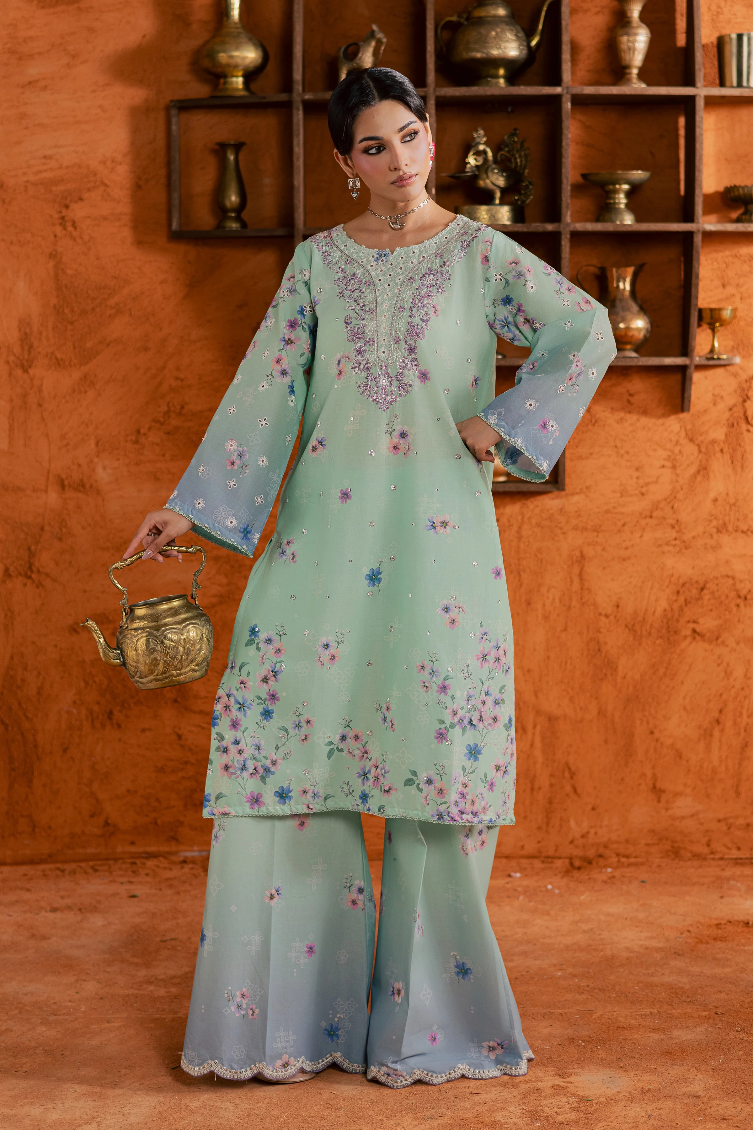 Ivoria 2Pc - Printed Lawn Dress - Image 2