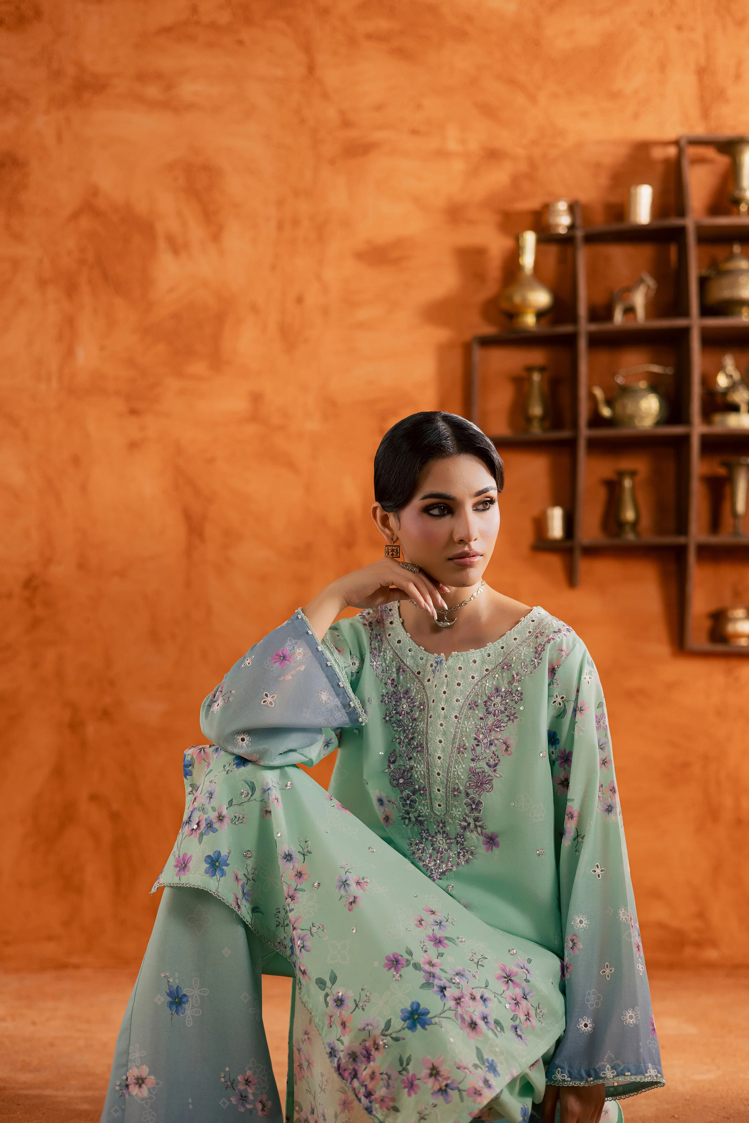 Ivoria 2Pc - Printed Lawn Dress - Image 9