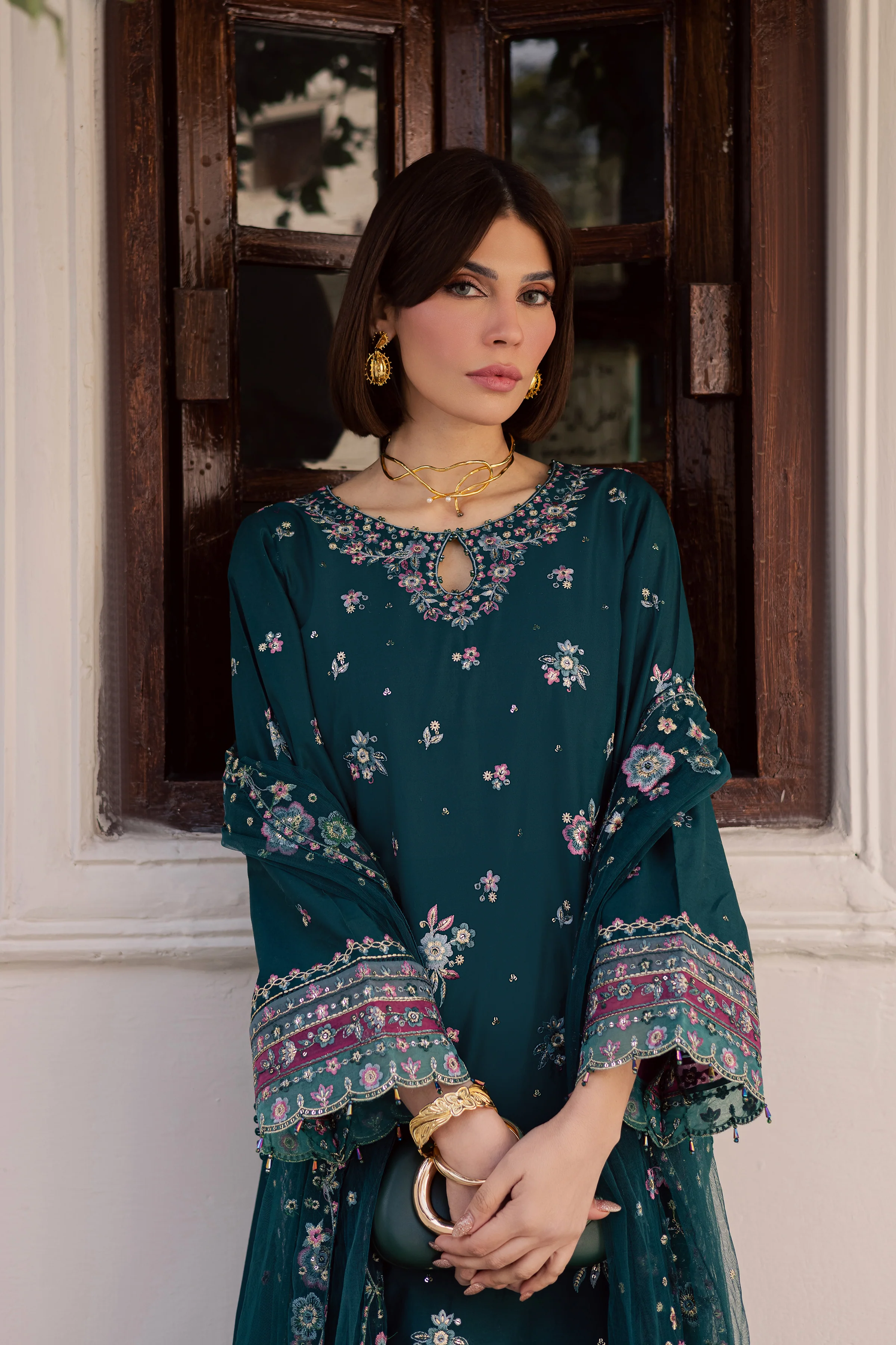 Ivy Bloom 3Pc - Festive Embroidered Lawn - Image 2