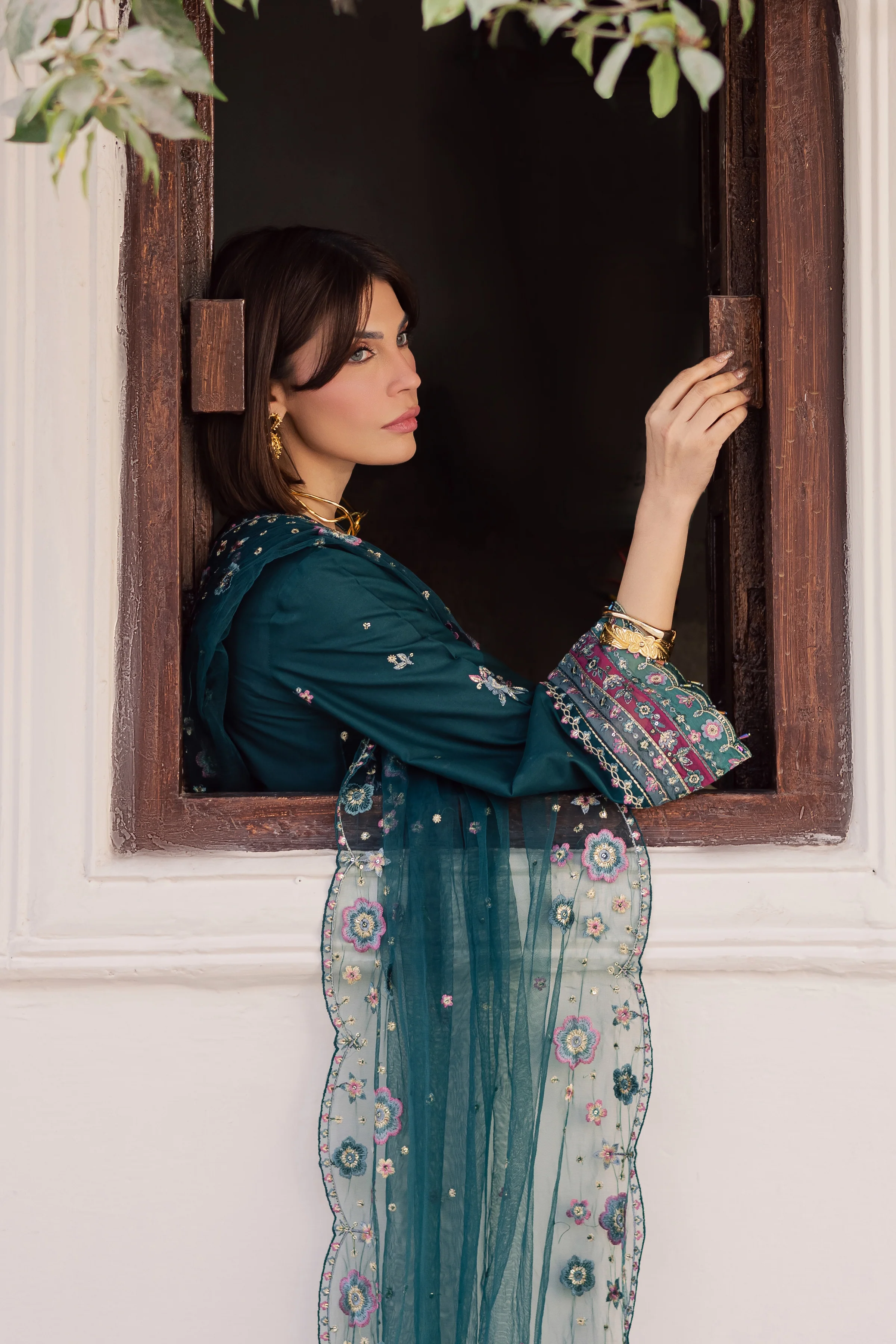 Ivy Bloom 3Pc - Festive Embroidered Lawn - Image 5