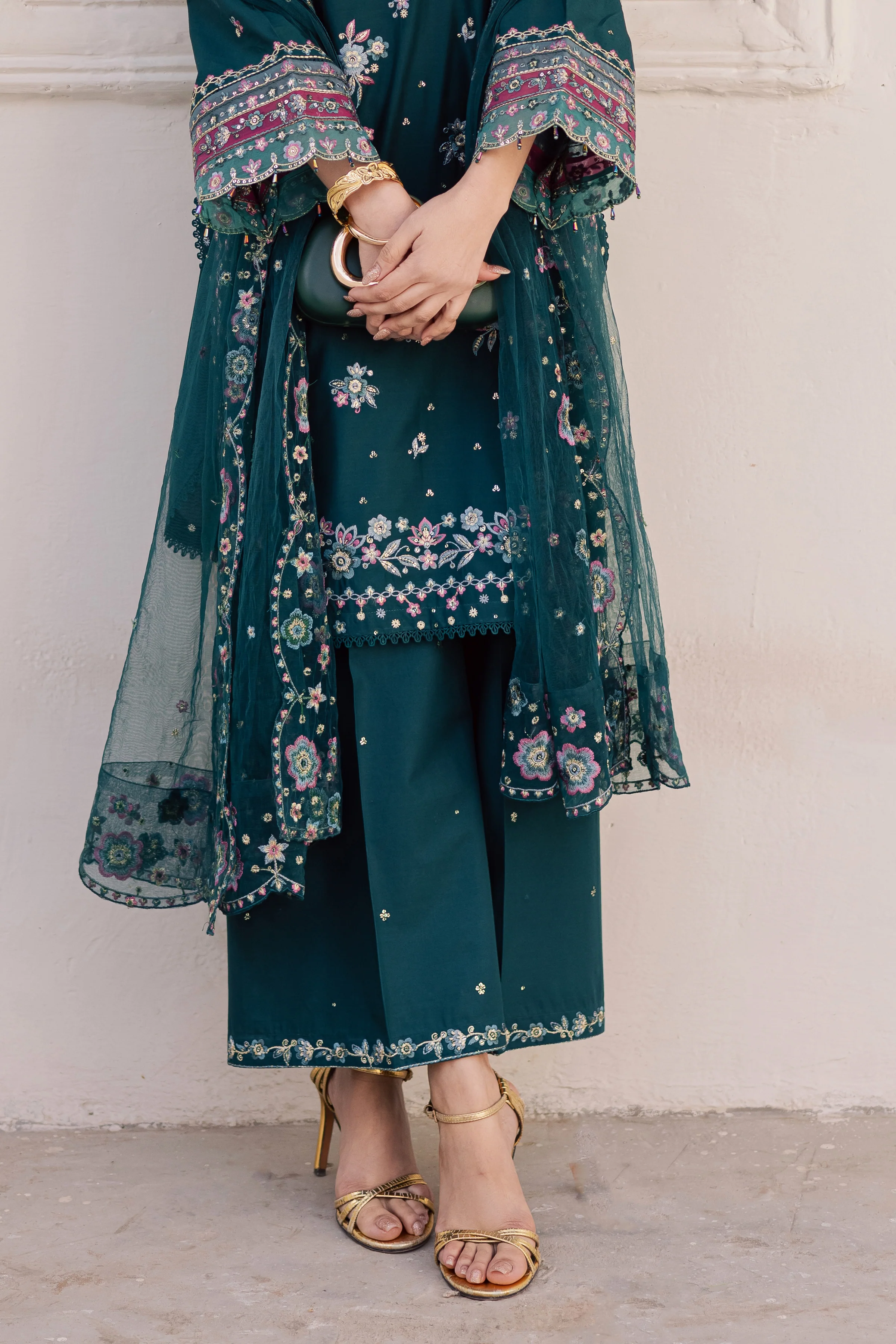 Ivy Bloom 3Pc - Festive Embroidered Lawn - Image 8