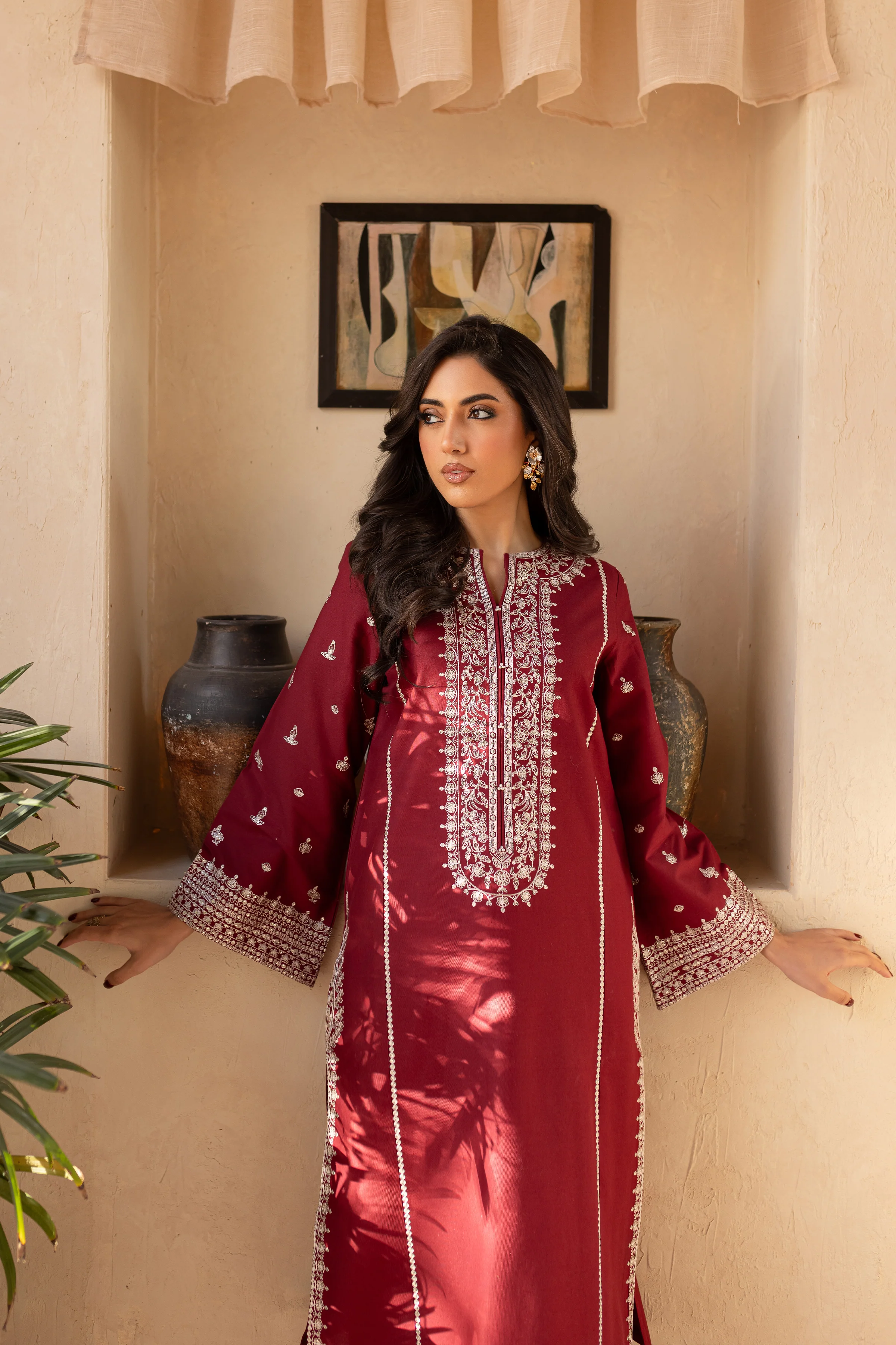 Jack Sparrow 2Pc - Embroidered Khaddar Dress - Image 5