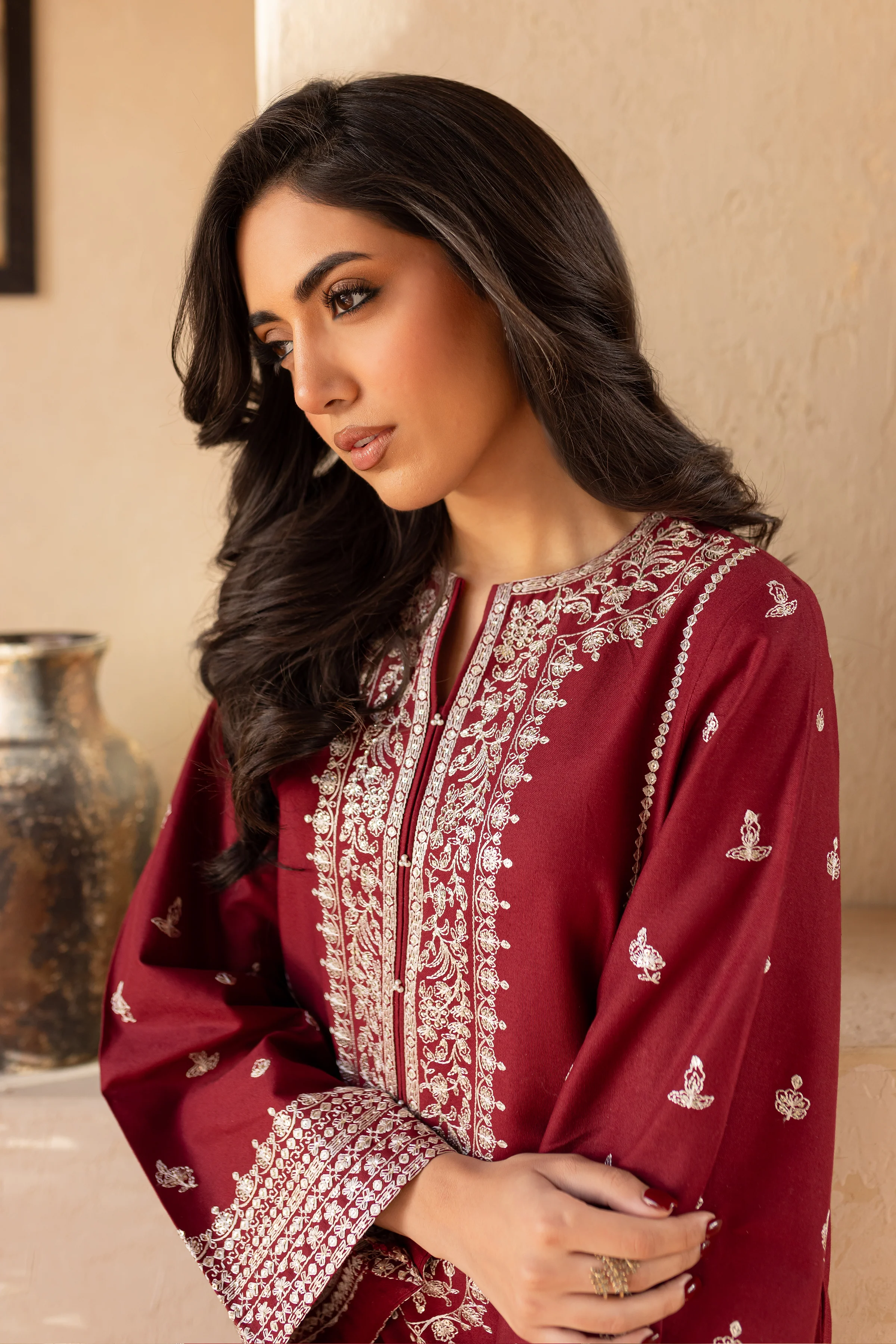 Jack Sparrow 2Pc - Embroidered Khaddar Dress - Image 8