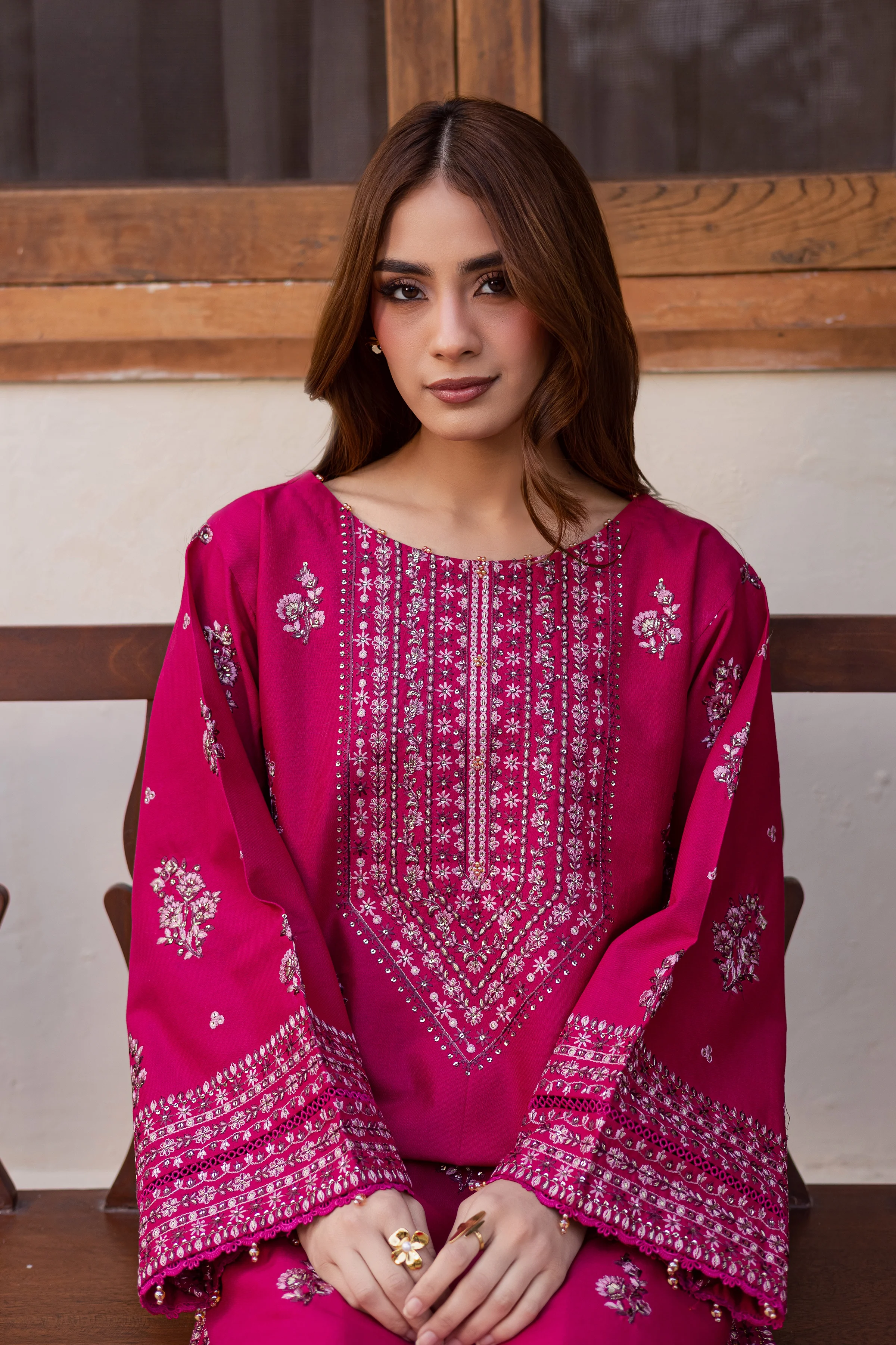 Jahan Ara 2Pc - Embroidered Khaddar Dress - Image 2