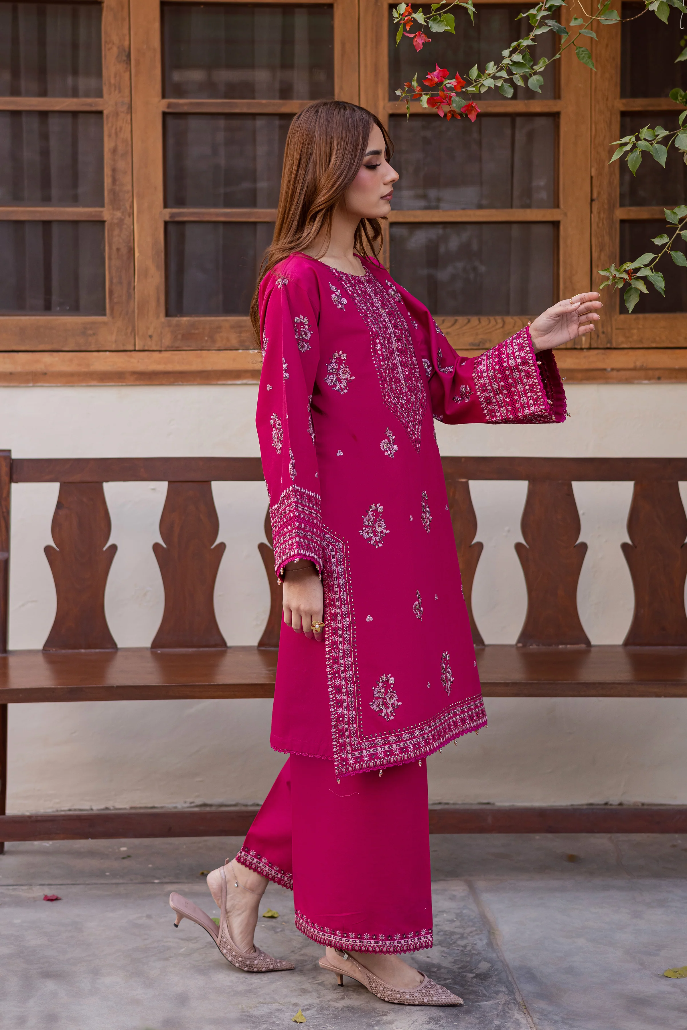 Jahan Ara 2Pc - Embroidered Khaddar Dress - Image 4