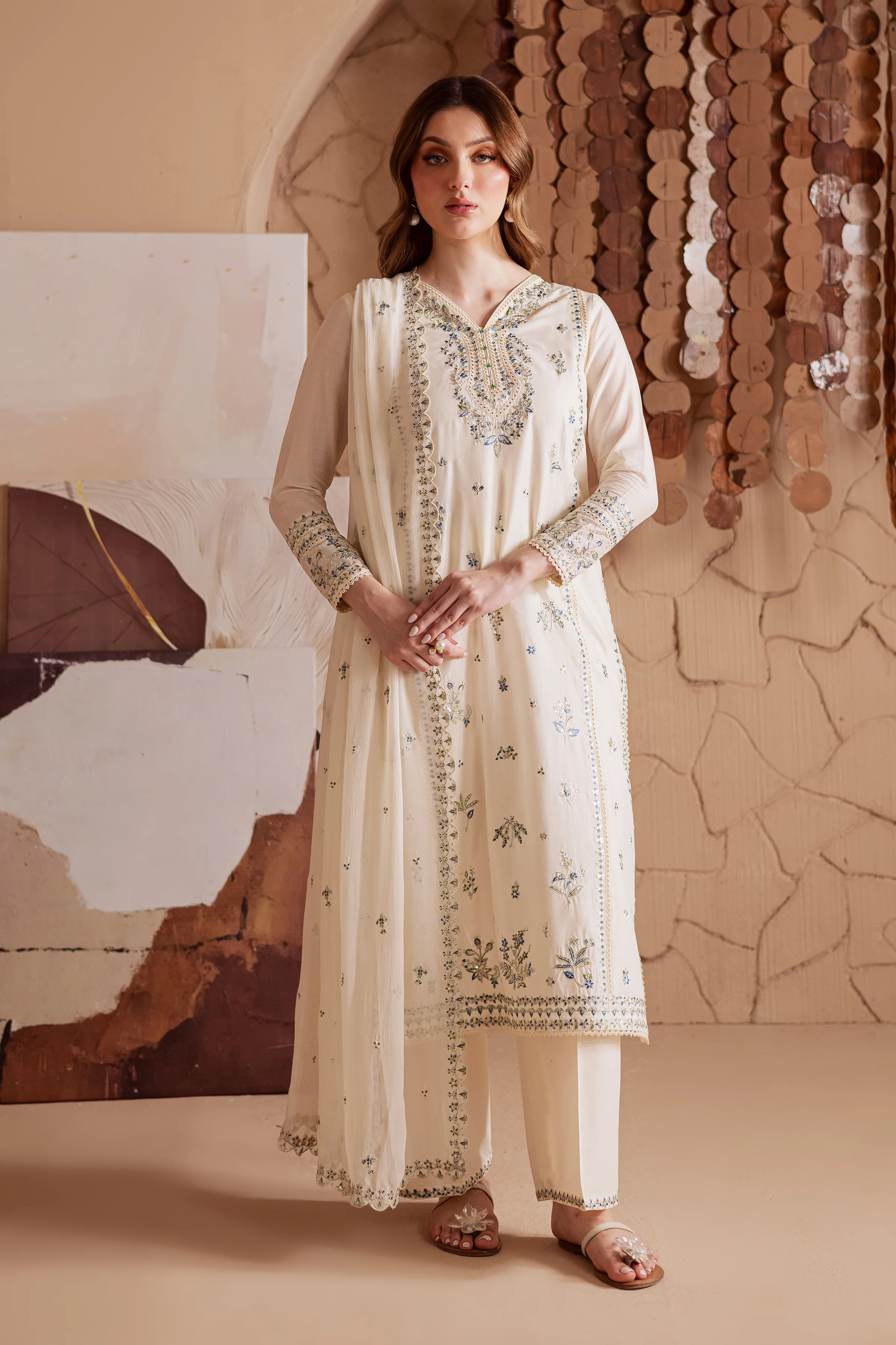 Jasmine 3Pc - Embroidered Lawn Dress
