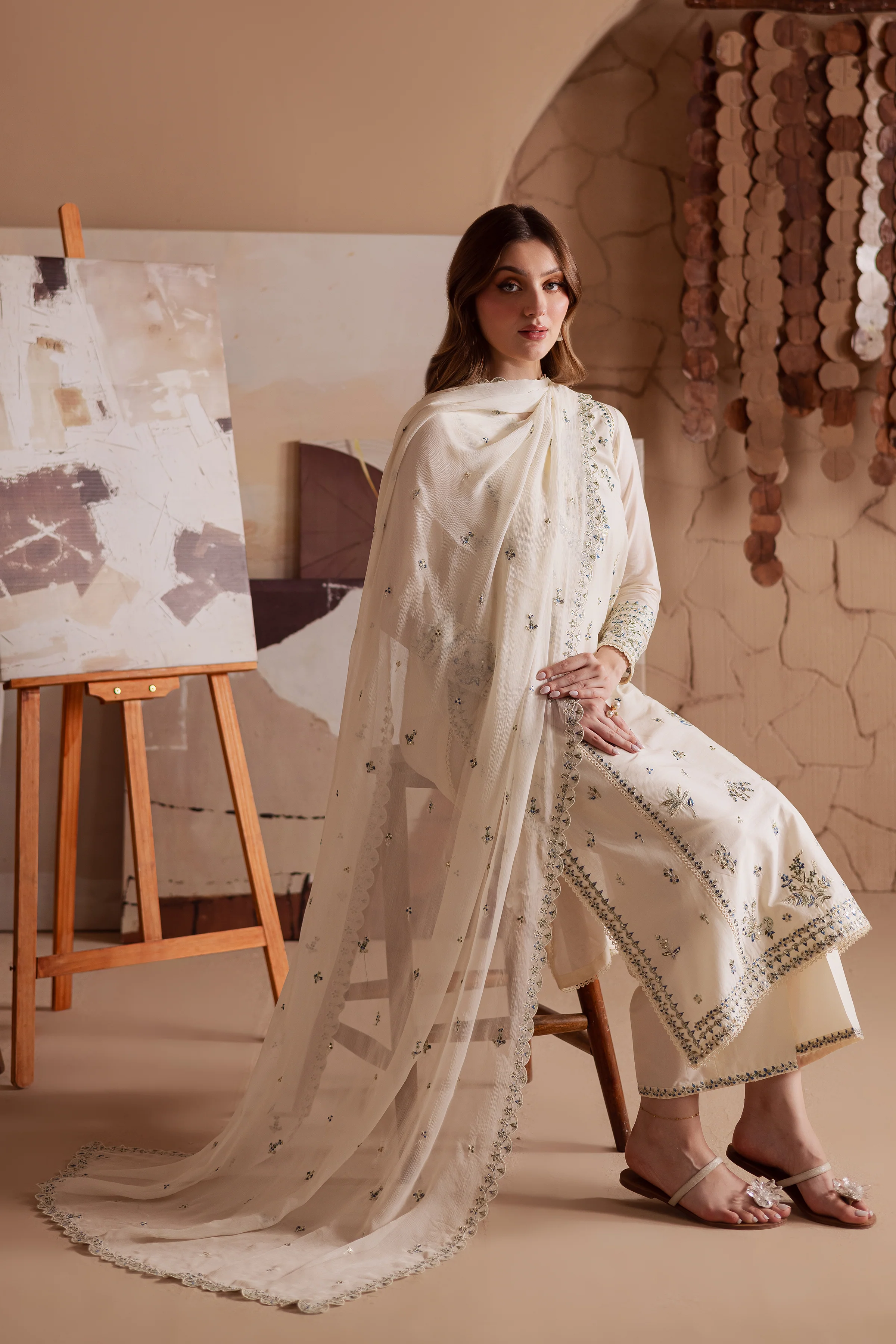 Jasmine 3Pc - Embroidered Lawn Dress - Image 4