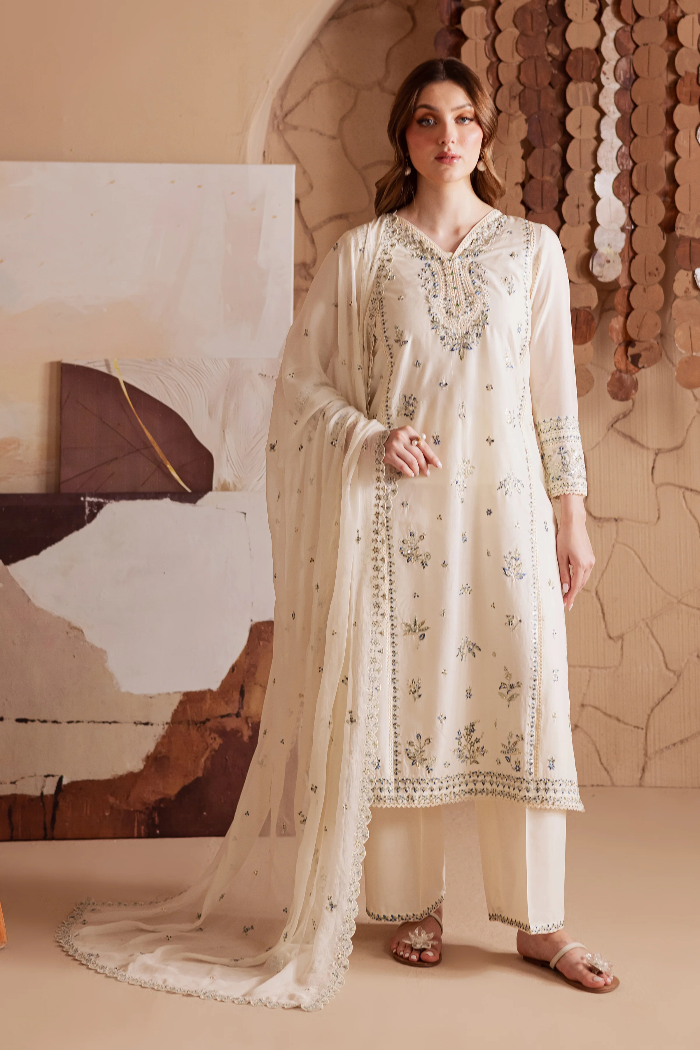 Jasmine 3Pc - Embroidered Lawn Dress - Image 5