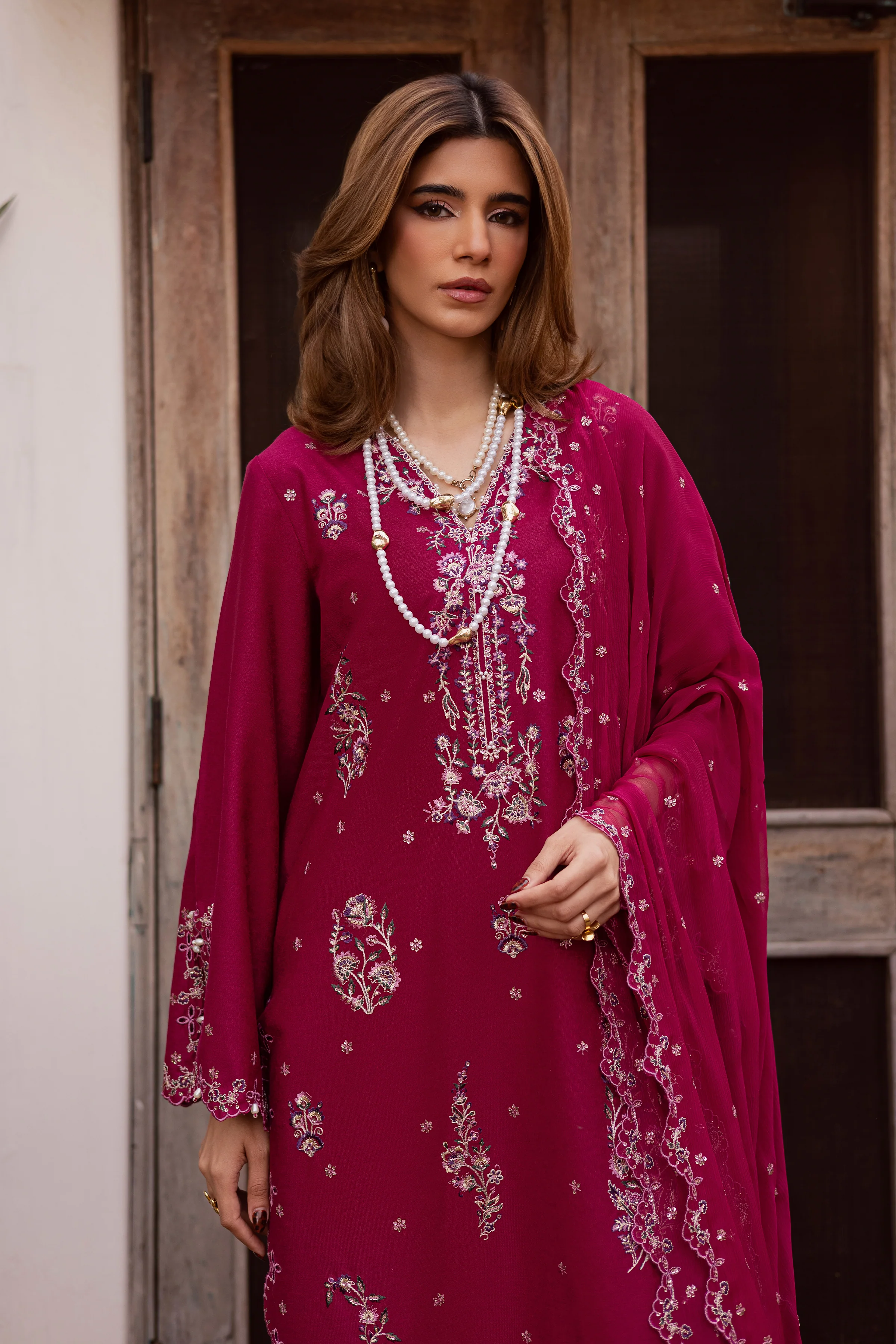 Jeem 3Pc - Embroidered Festive Pret - Image 2