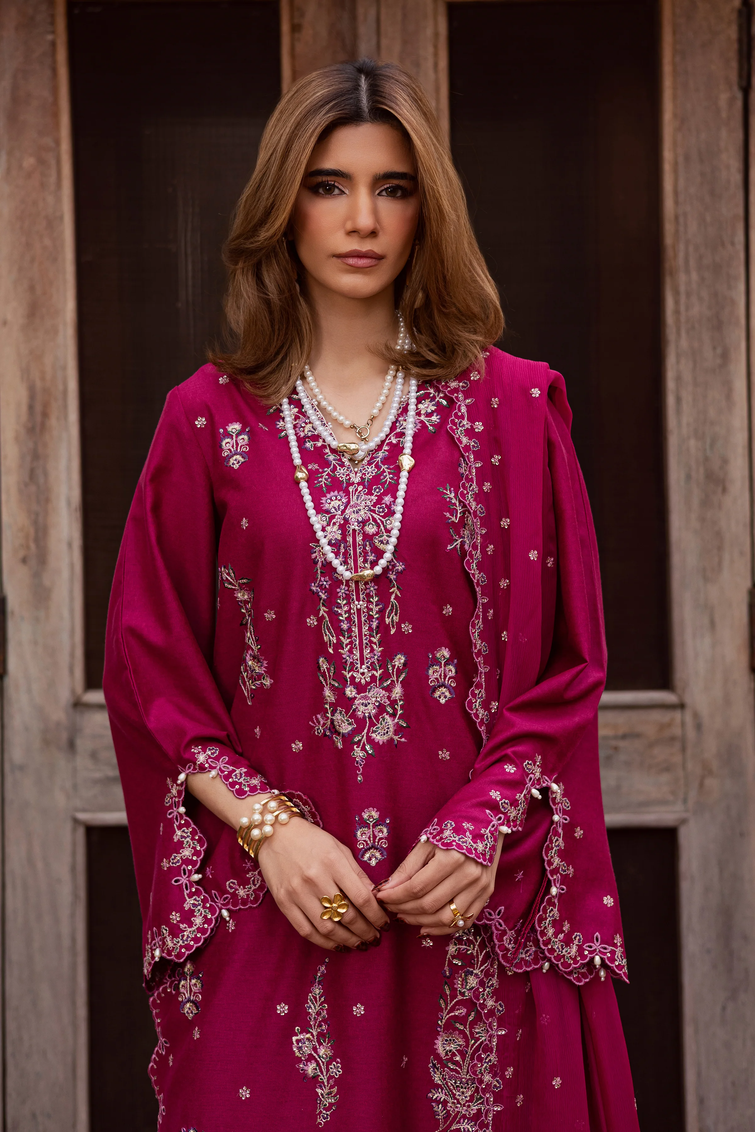 Jeem 3Pc - Embroidered Festive Pret - Image 4