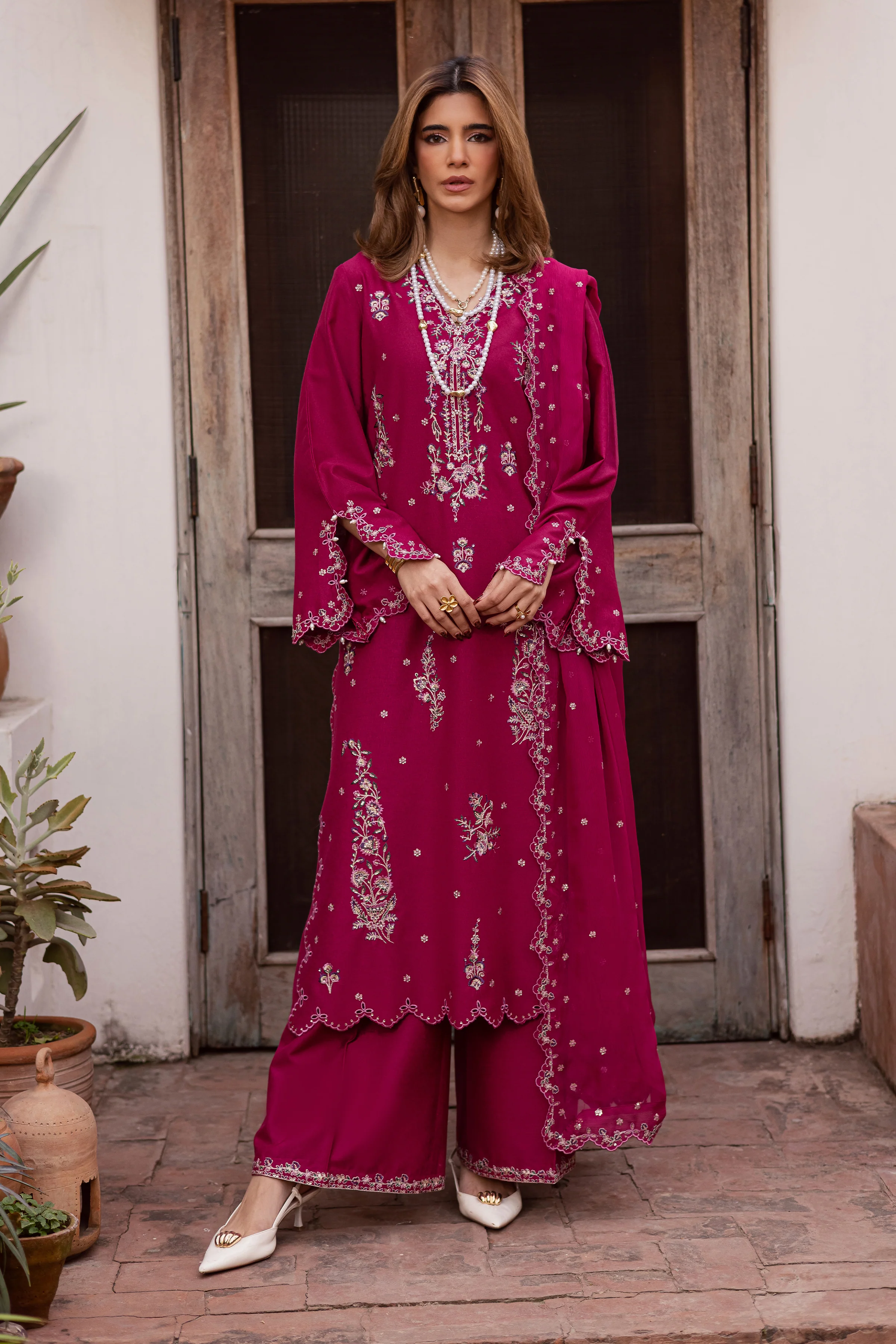 Jeem 3Pc - Embroidered Festive Pret - Image 5