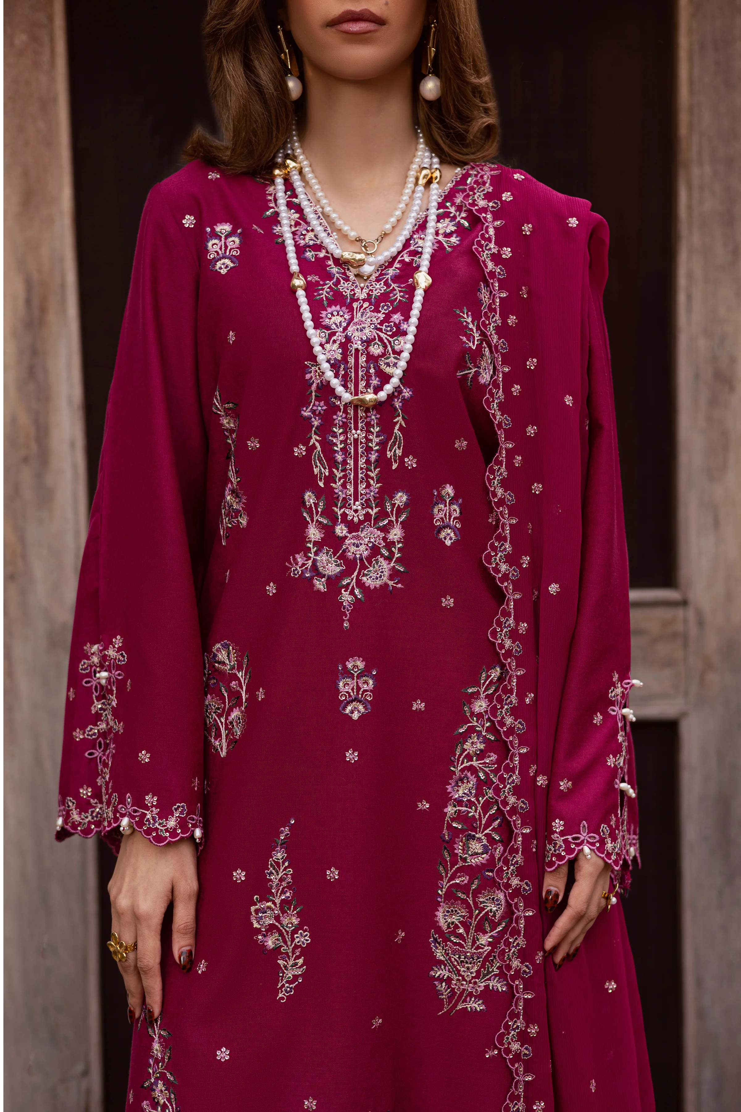 Jeem 3Pc - Embroidered Festive Pret - Image 7