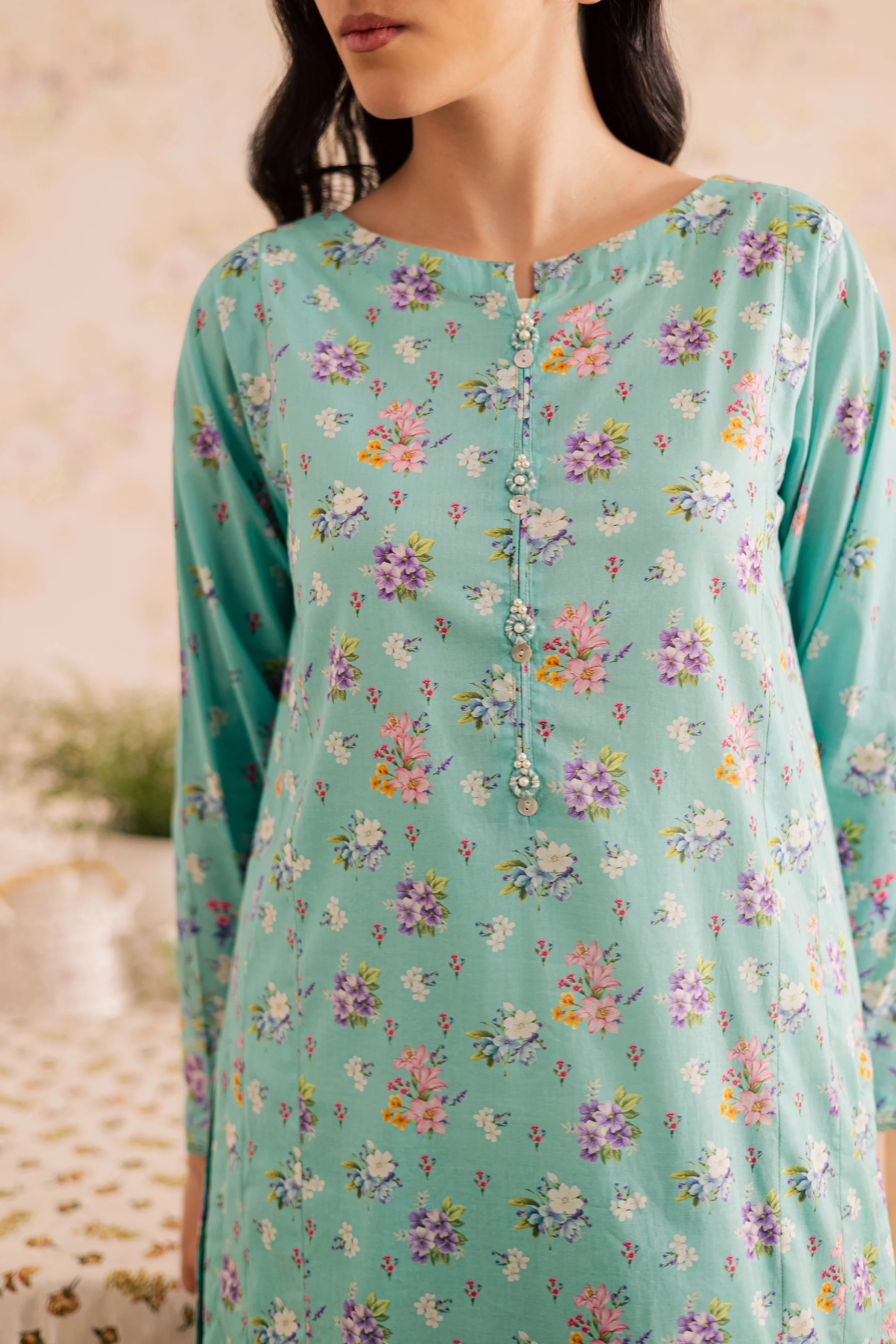 Jenn 2Pc - Printed Lawn Dress - Image 8