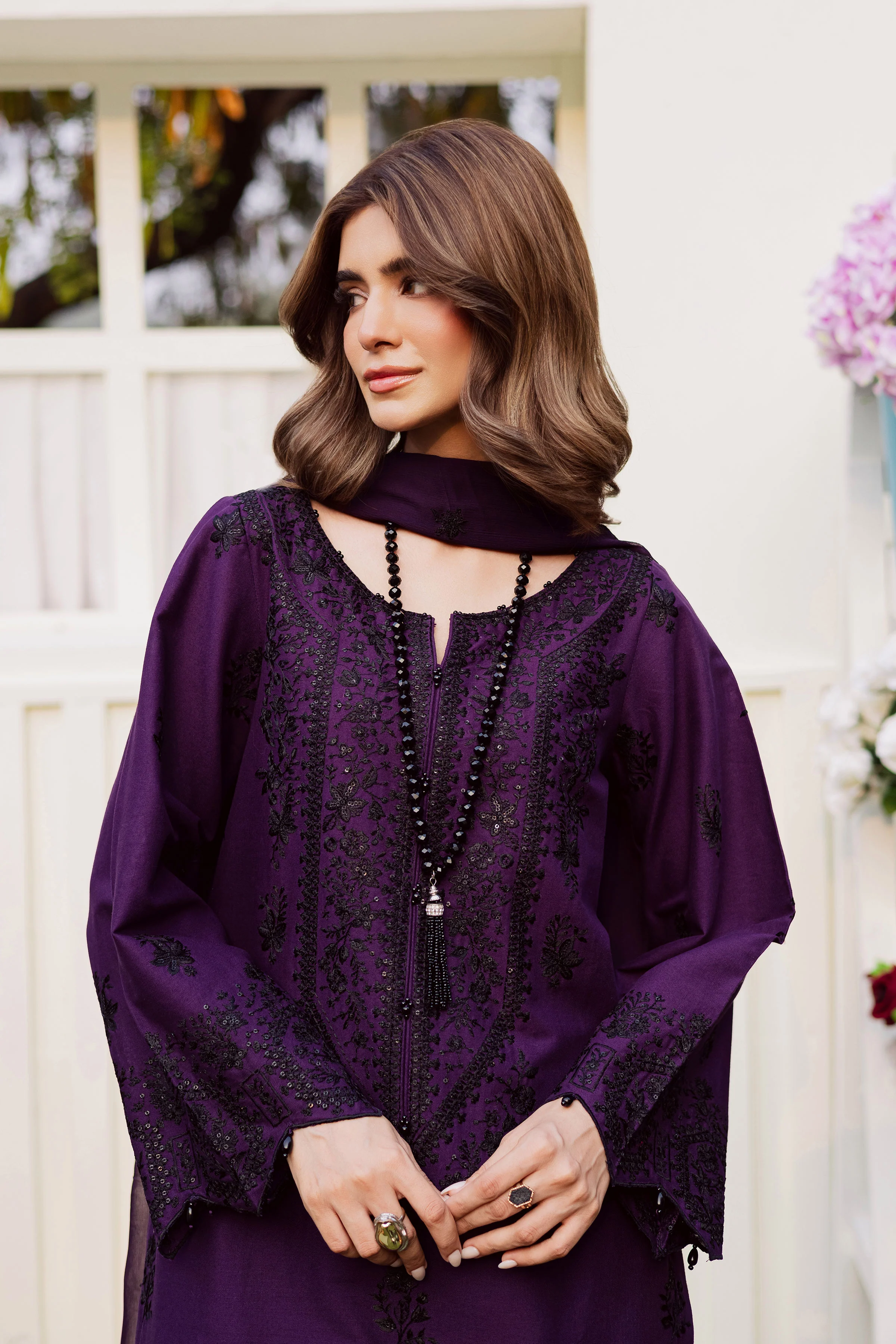 Jimmy 3Pc - Embroidered Khaddar Dress - Image 5