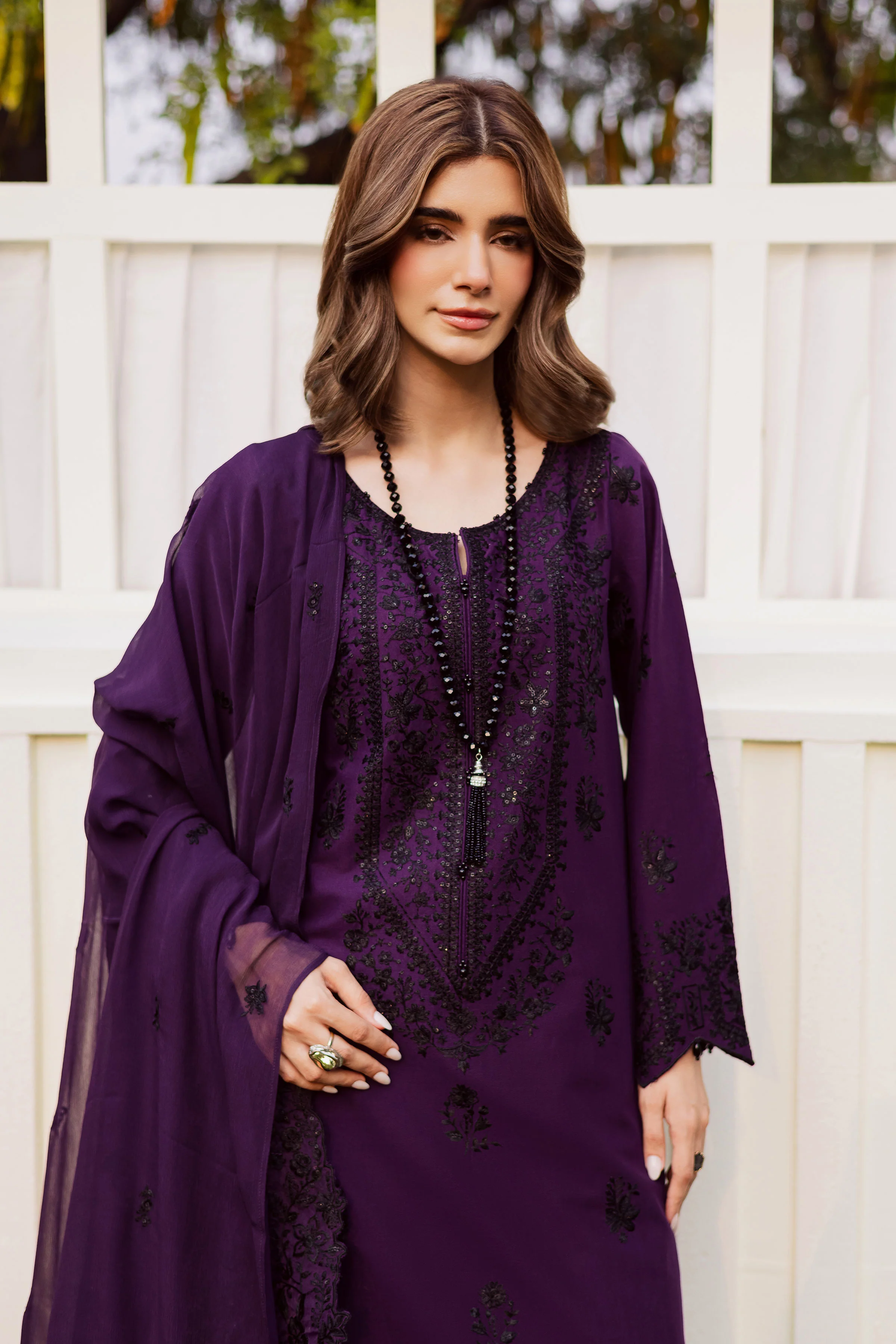 Jimmy 3Pc - Embroidered Khaddar Dress - Image 7