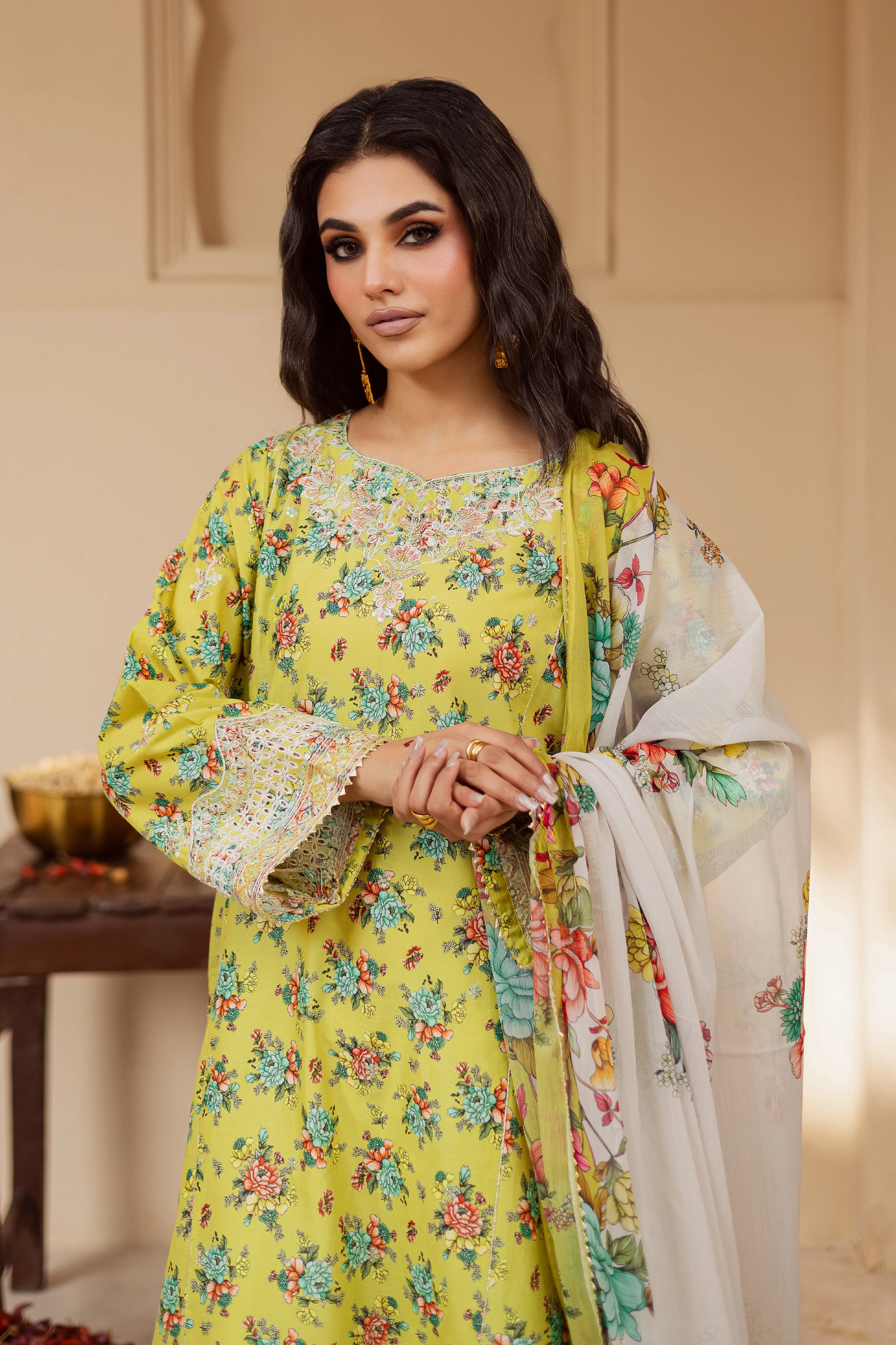 Joy 3Pc - Festive Eid Prints - Image 2