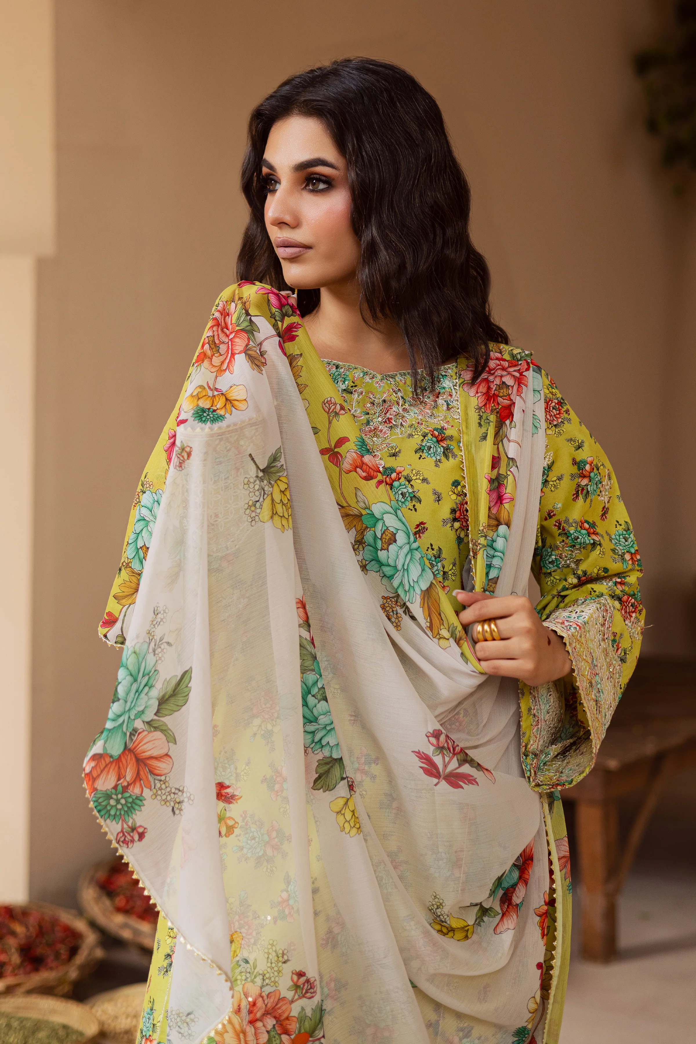 Joy 3Pc - Festive Eid Prints - Image 6