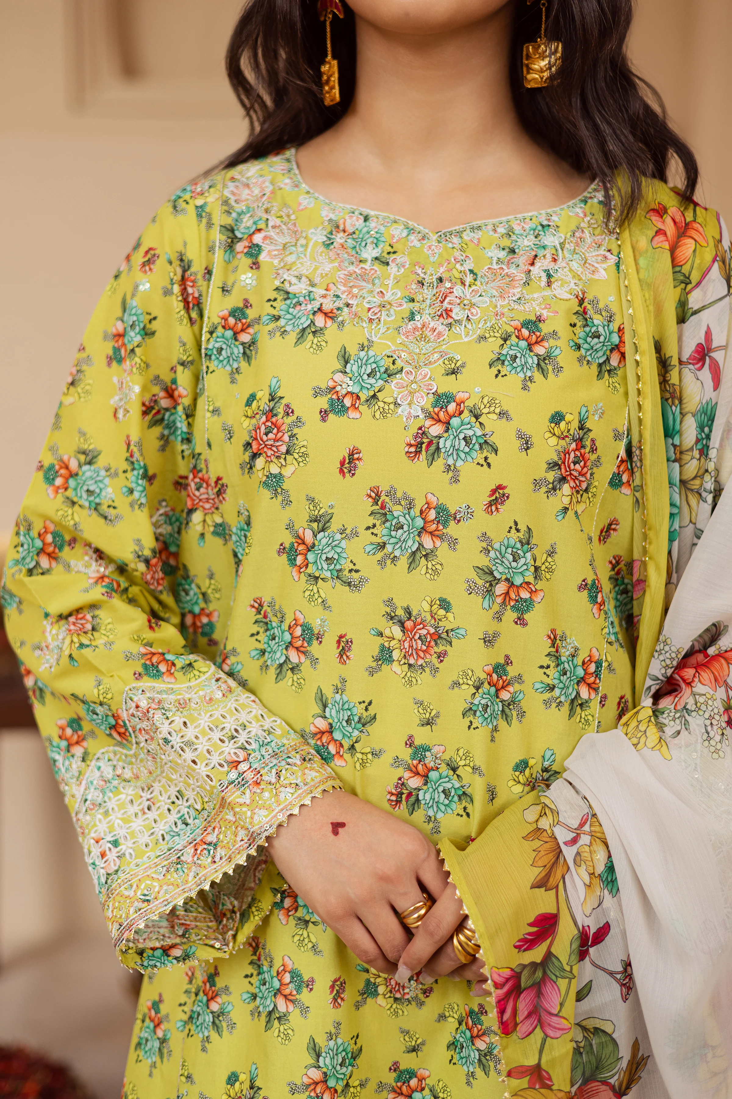 Joy 3Pc - Festive Eid Prints - Image 8