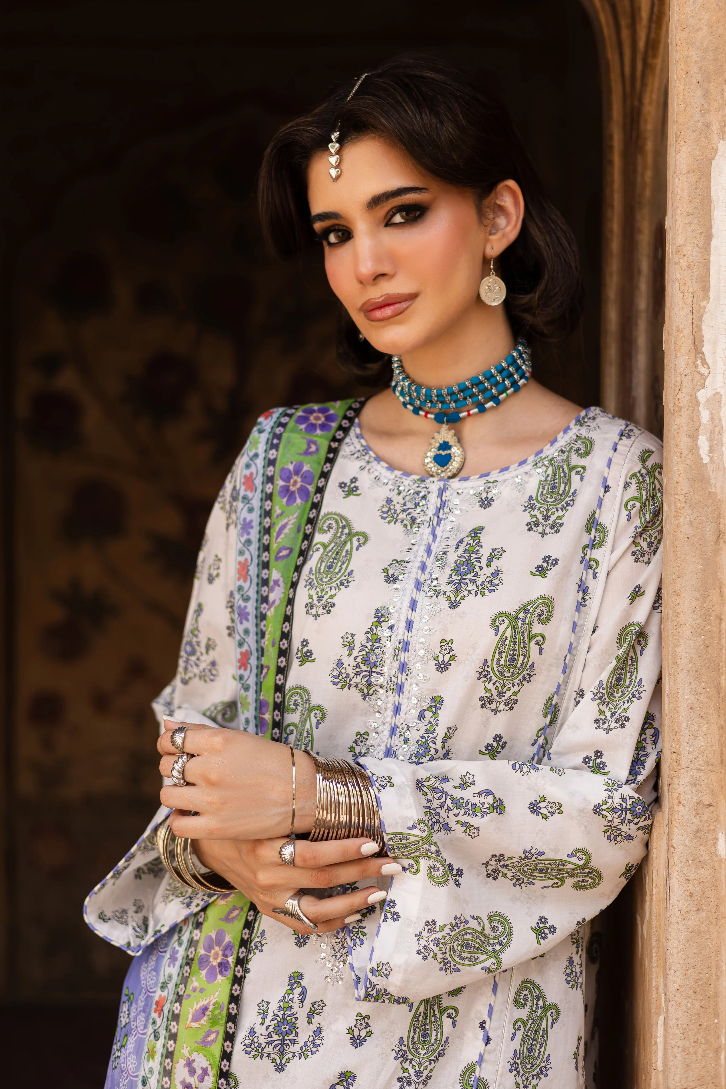 Julie 3Pc- Printed Lawn Dress - Image 4