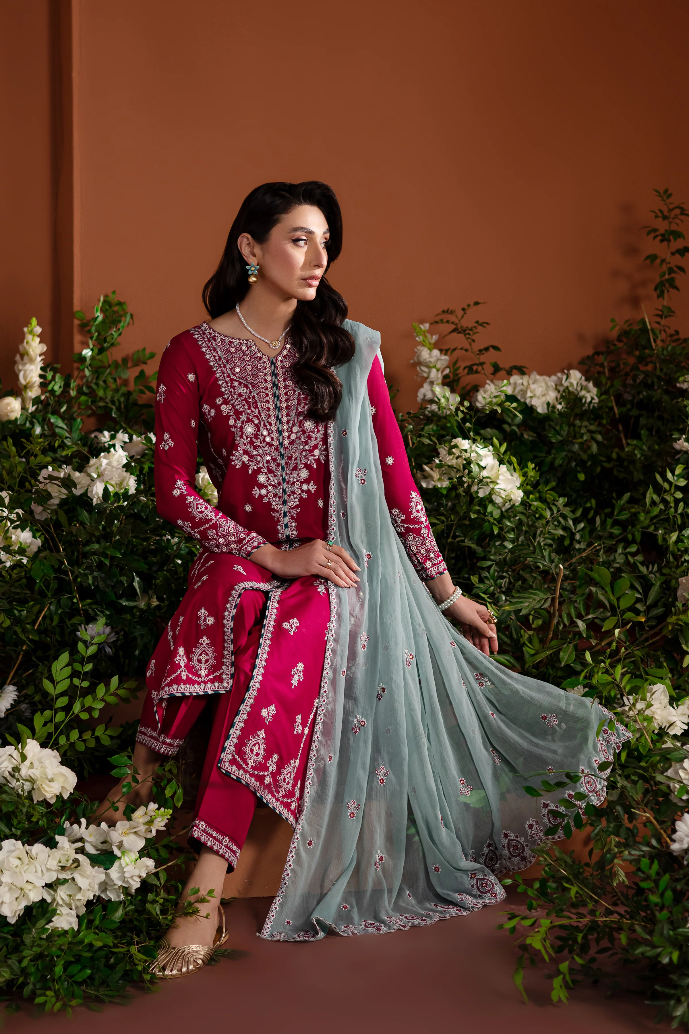Juno 3Pc - Embroidered Lawn Dress - Image 4