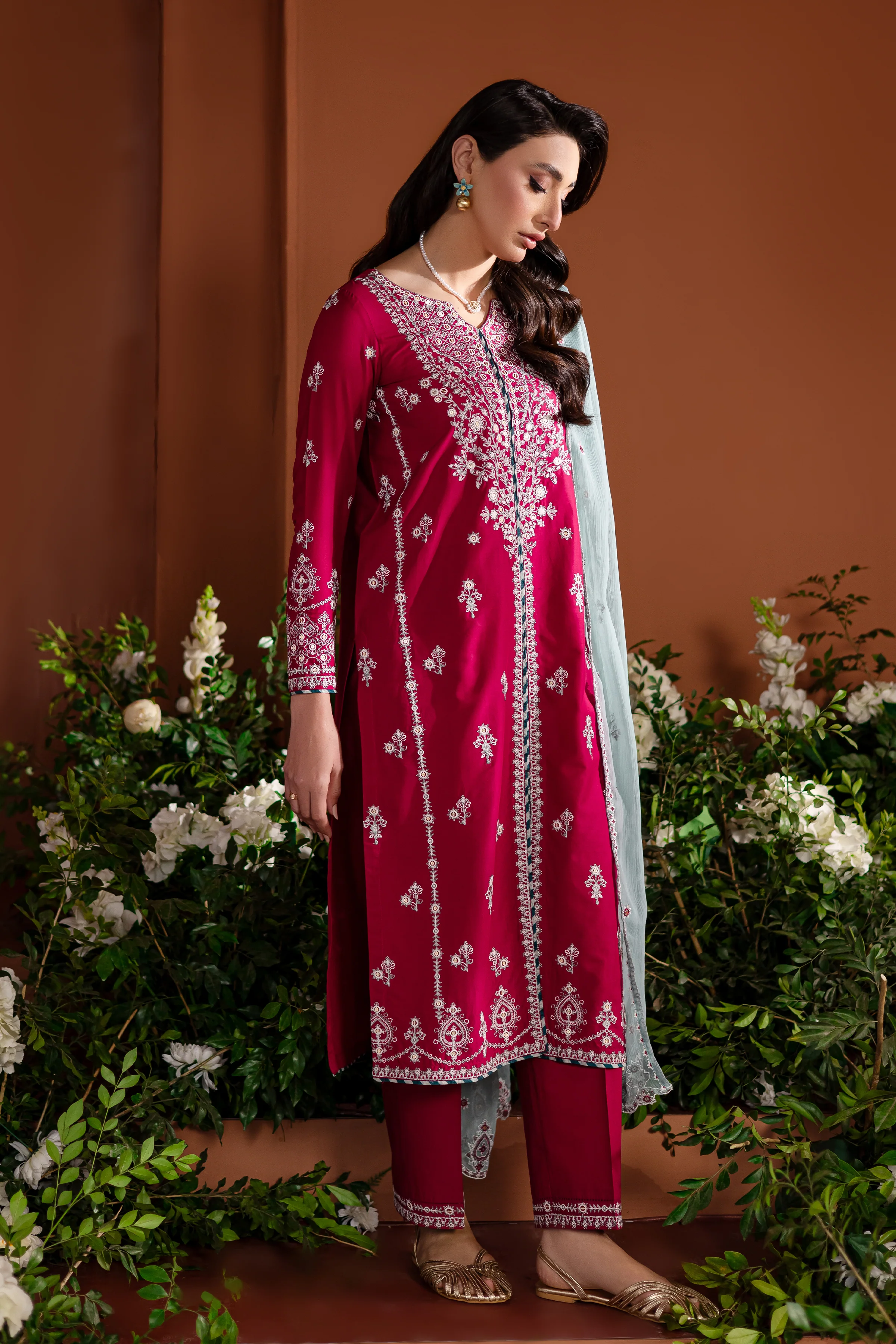 Juno 3Pc - Embroidered Lawn Dress - Image 6