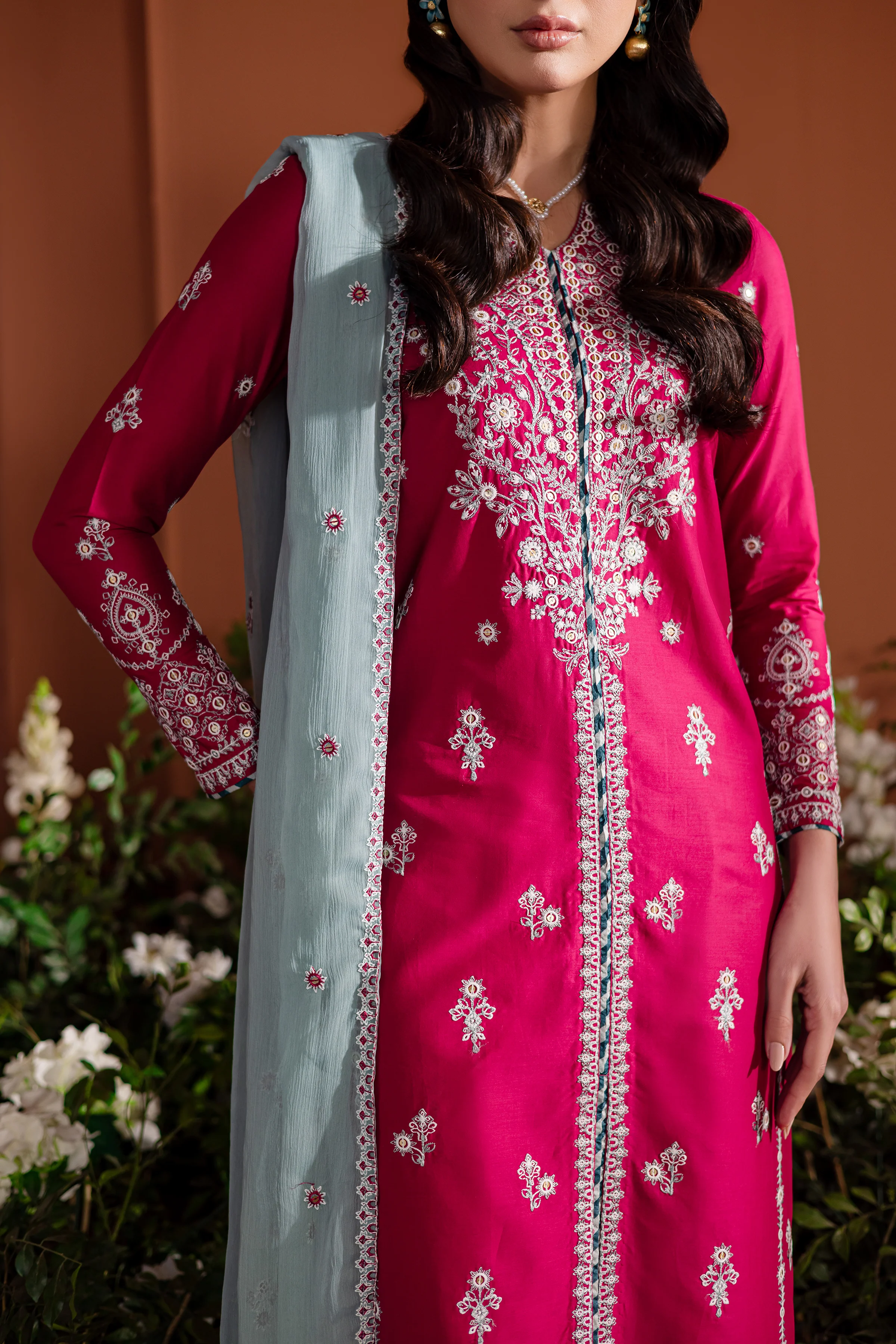Juno 3Pc - Embroidered Lawn Dress - Image 7
